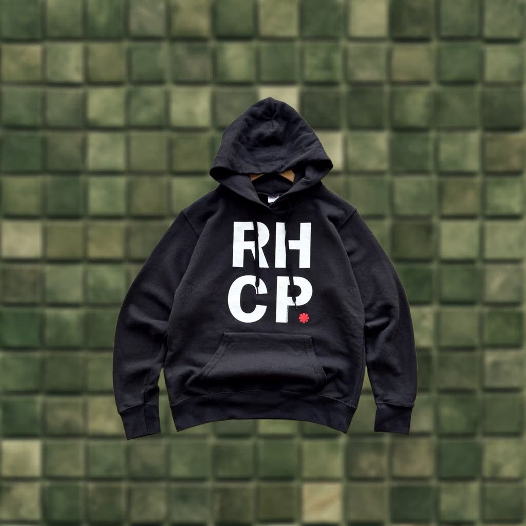 Fruit Of The Loom Licensed Red Hot Chili Peppers Band Hoodie Men M 90s Rock Black Pullover RHCP Shirt Merch Size US M / EU 48-50 / 2 - 1 Thumbnail
