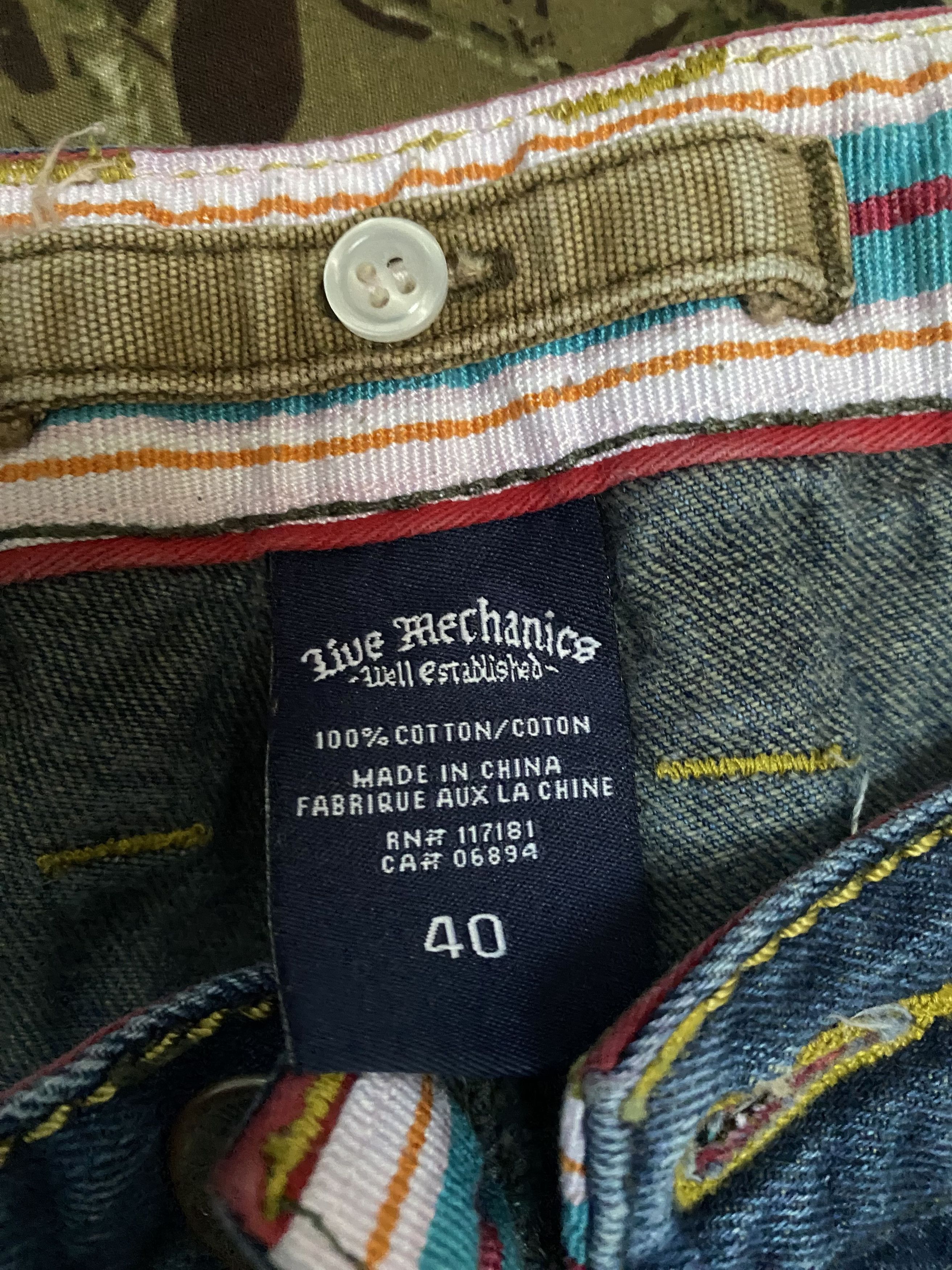 Live Mechanics LIVE MECHANICS DISTRESSED PATCH JEANS Size US 40 / EU 56 - 5 Thumbnail