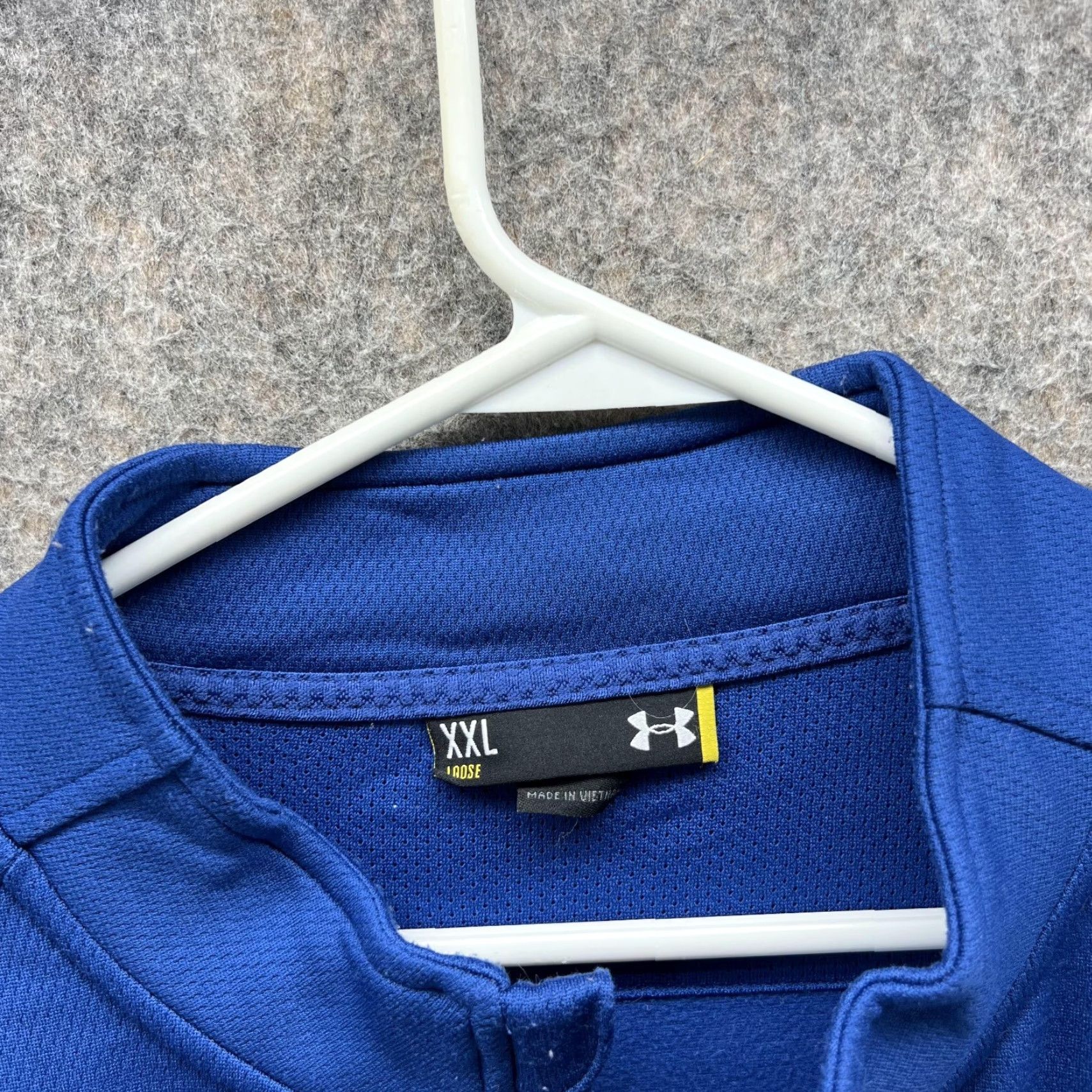 Under Armour Under Armour Sweater Men 2XL Blue Logo Polyester Knit Full Zip 1/4 Zip Mock Neck, Regular Fit, Long Sleeve, Fall Spring Winter Size US XXL / EU 58 / 5 - 5 Thumbnail