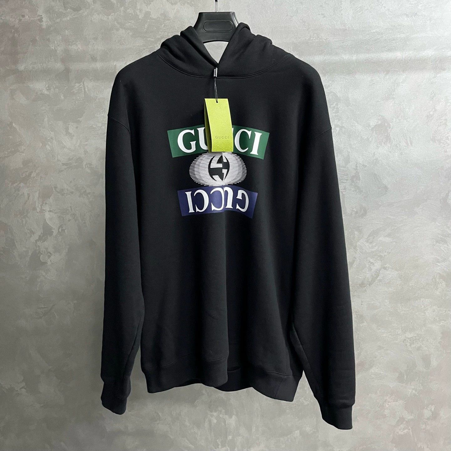 Gucci gucci black logo hoodie long sleeve sweatshirt Size US XL / EU 56 / 4 - 1 Thumbnail