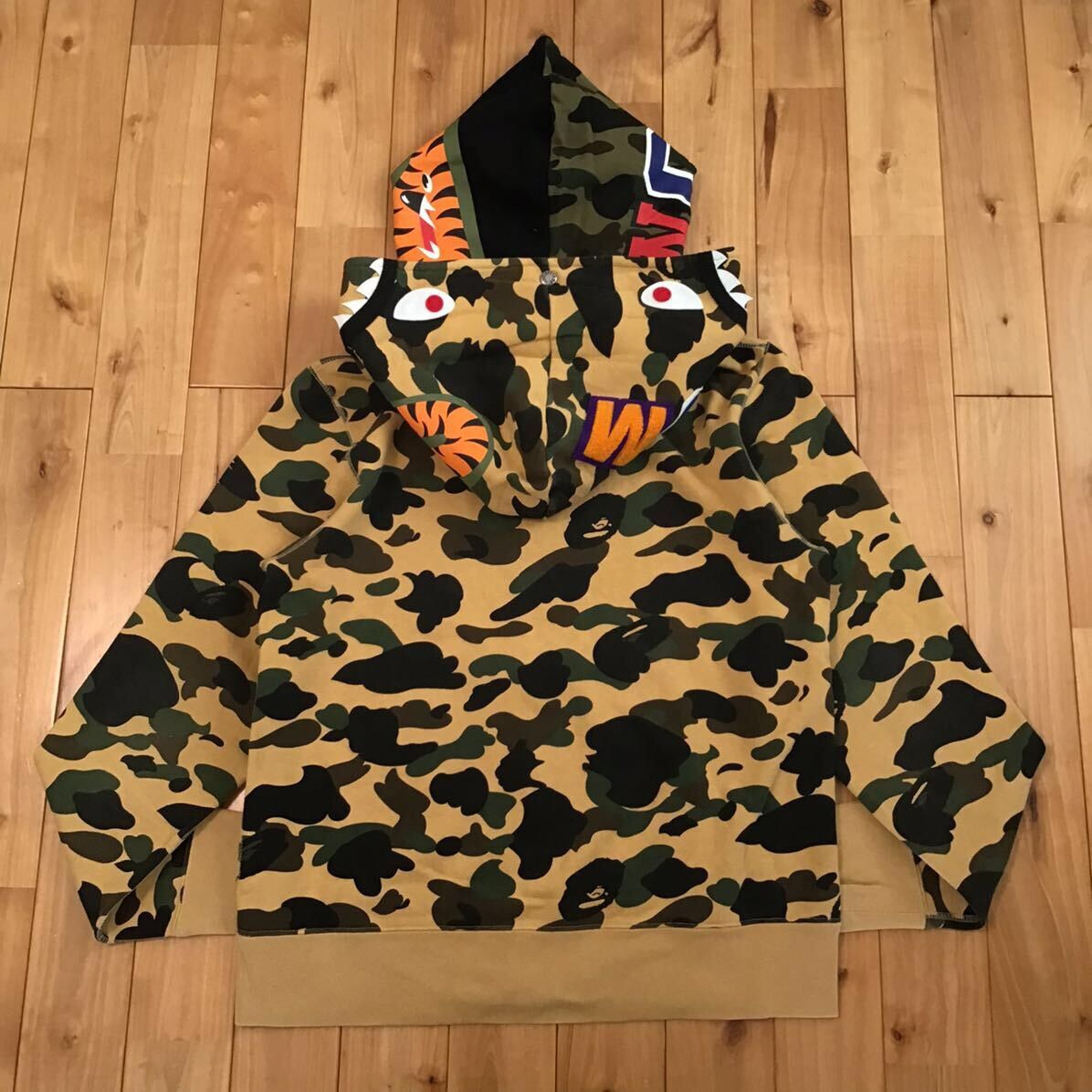 Bape BAPE Double Shark full zip hoodie 1st camo a bathing ape Size US M / EU 48-50 / 2 - 2 Thumbnail