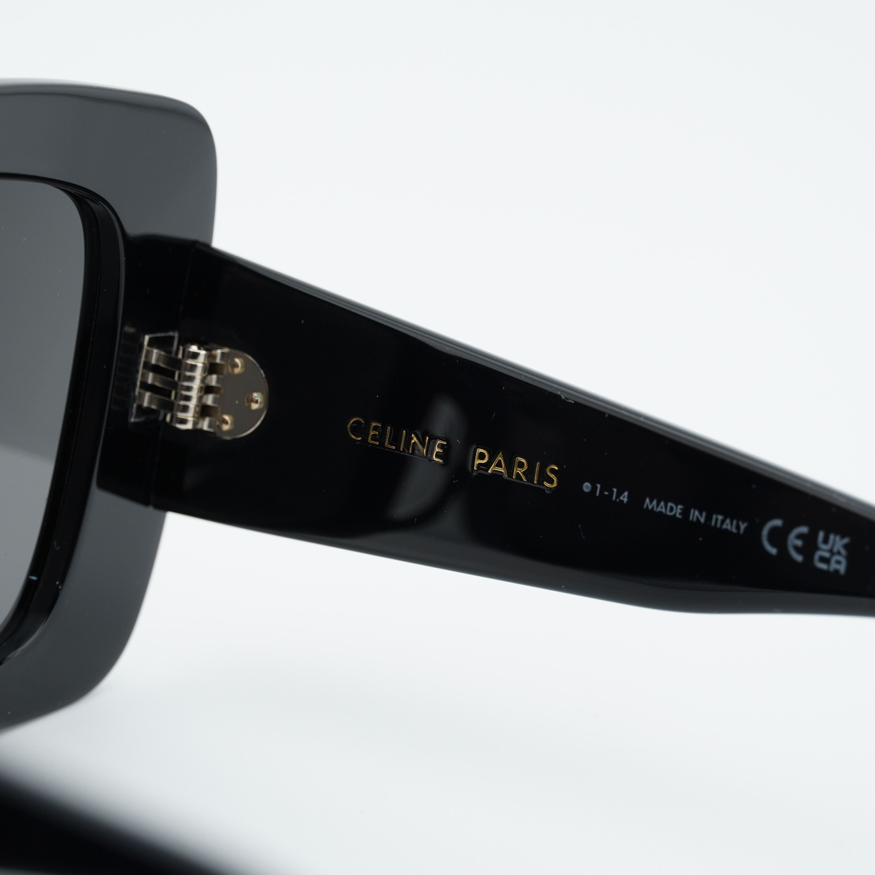 Celine Celine CL40263F 01A Sunglasses Black Square Frame Size ONE SIZE - 4 Thumbnail
