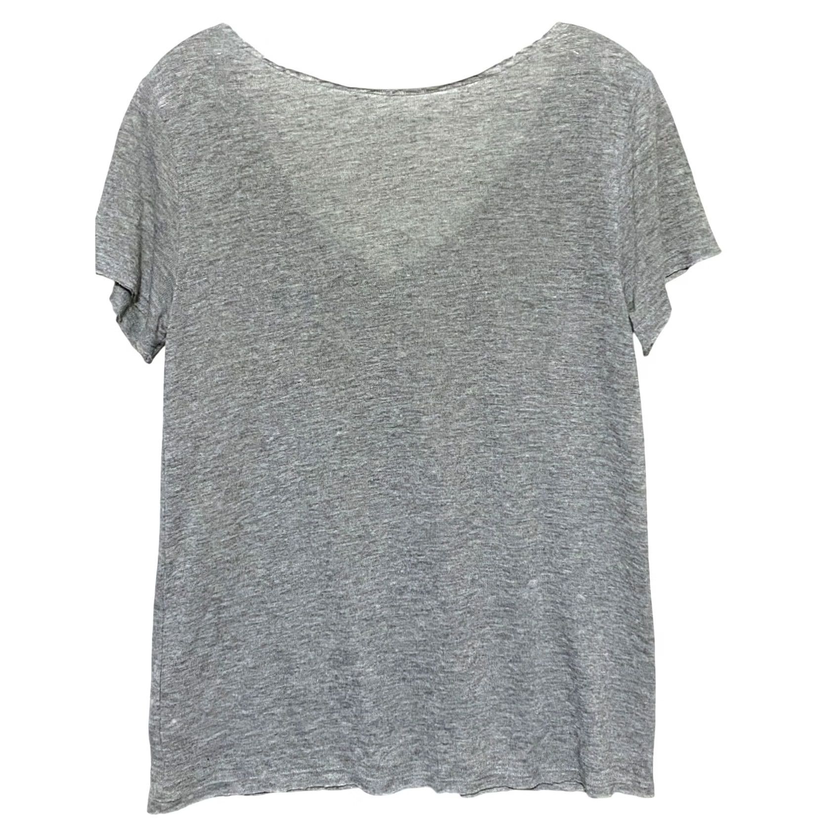 Vintage Aéropostale Gray V Neck Tee TShirt Top Womens XS Classic Casual Neutral TShirt Short Sleeve Pullover Size XS / US 0-2 / IT 36-38 - 3 Thumbnail