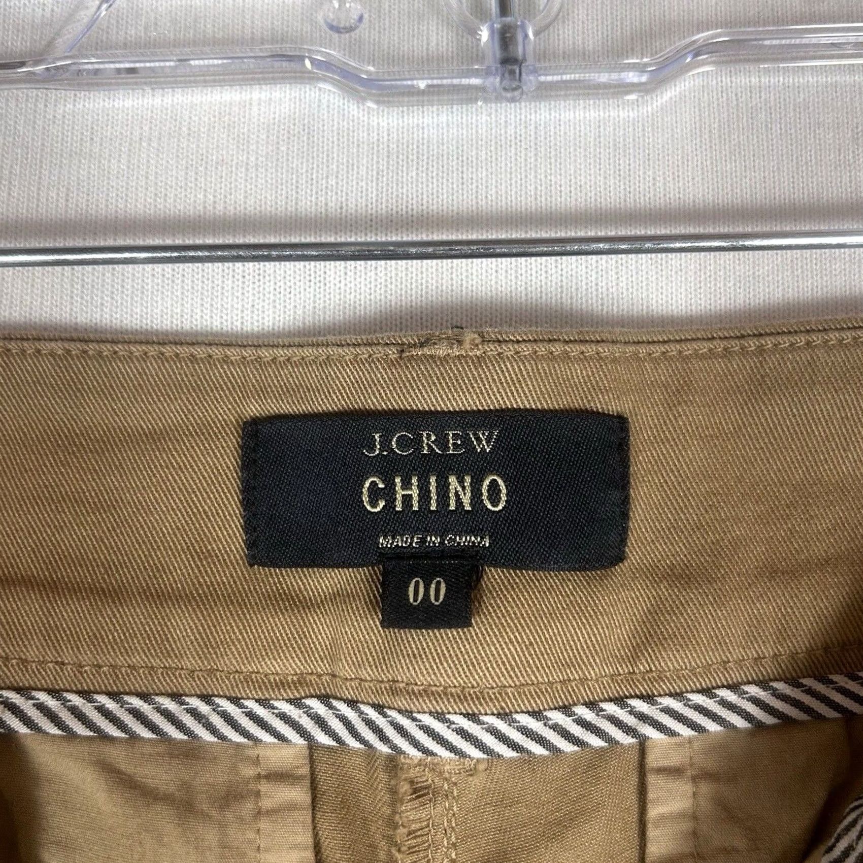 J.Crew J.Crew Chino Pants Womens 0 Mid Rise Brown Casual Work Office Cotton Blend Twill Straight Front Button Zipper Pockets Modern Classic Size 25" / US 0 / IT 36 - 3 Thumbnail