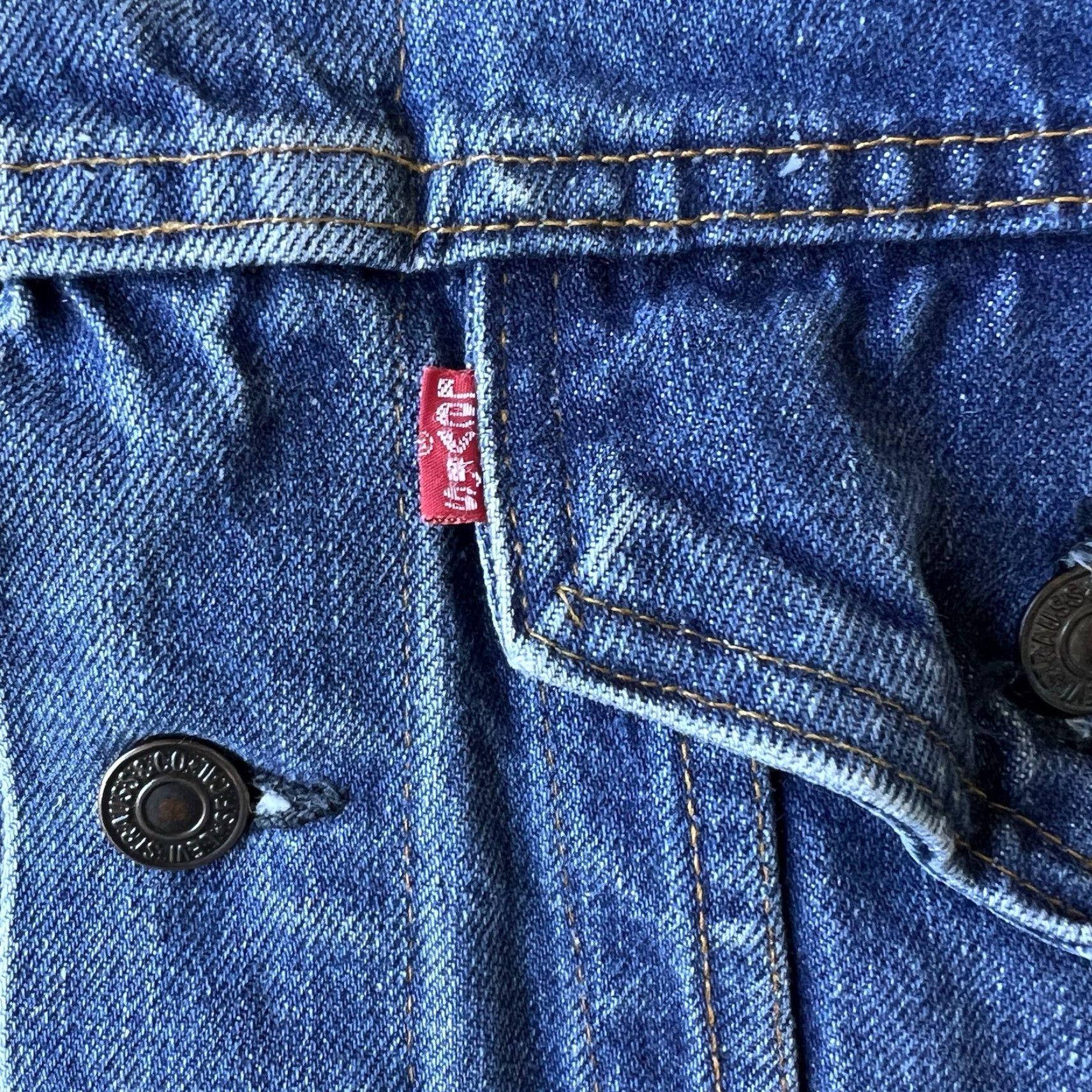 Levi's VTG Levi’s 70505-0217 Type 3 Indigo Denim Jean Jacket Small 36 B Men USA 70s Trucker Size US 36 / EU 52 - 3 Thumbnail