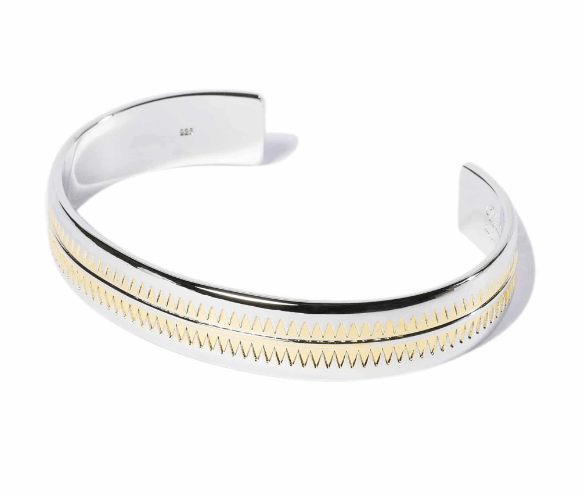 image of Undercover Giz Bracelet - Gold - 925 Silver in Gold Silver, Men's