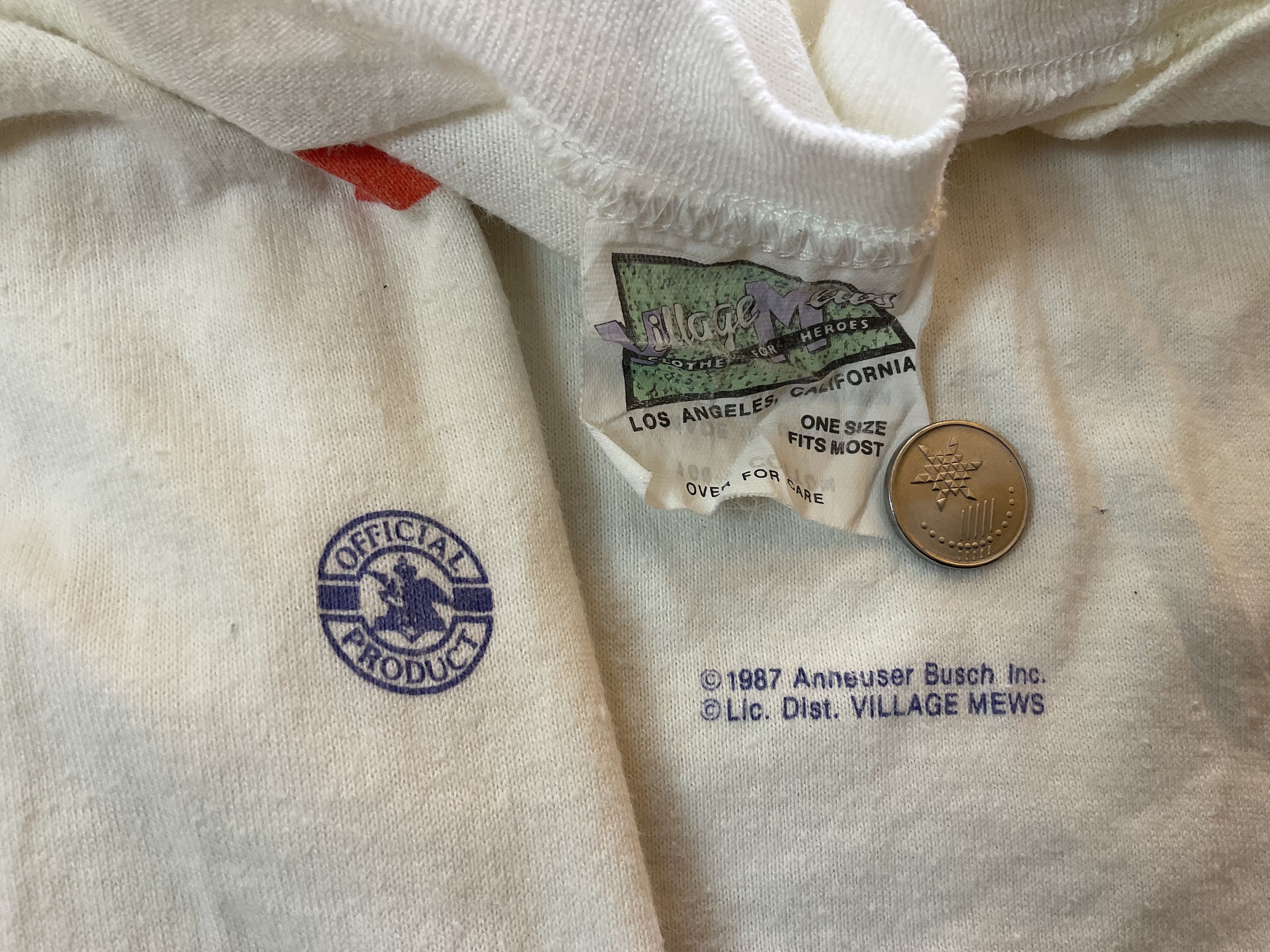 Budweiser Vintage 1987 Spuds MacKenzie Bud Light Beer Tshirt Size US XXL / EU 58 / 5 - 4 Thumbnail