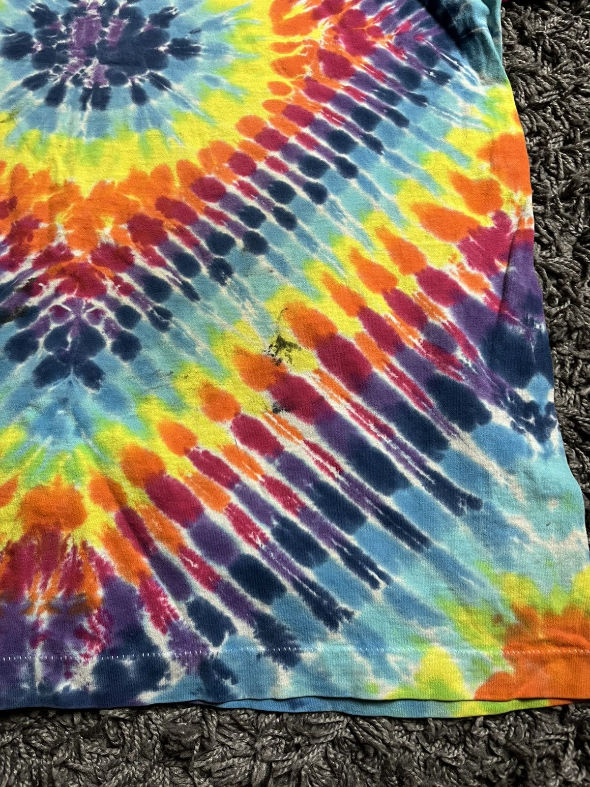 Fruit Of The Loom Psychedelic "Portal" Tie-Dye Tee | Vintage Fruit of the Loom Size US XL / EU 56 / 4 - 9 Thumbnail