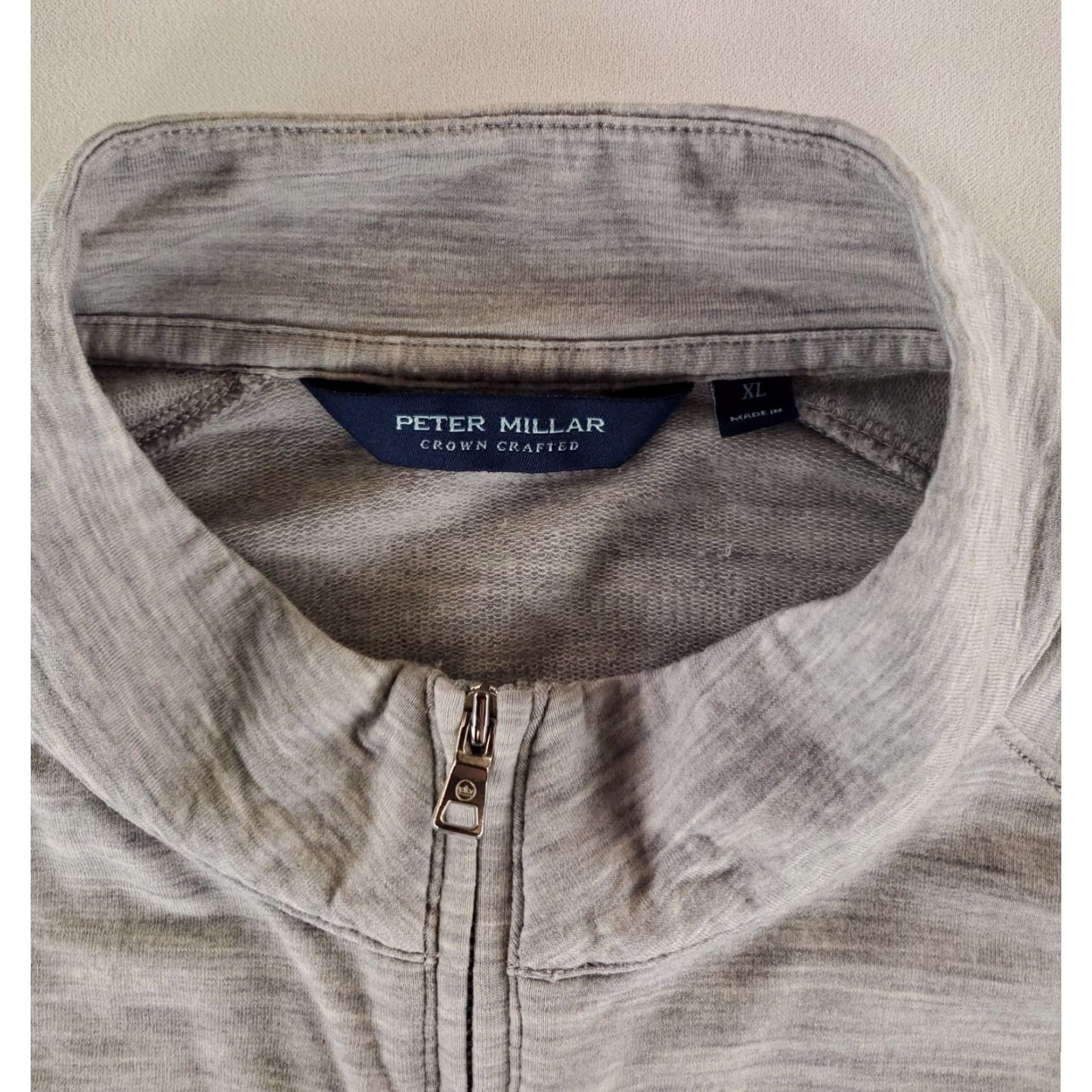 Peter Millar Peter Millar Crown Crafted Shirt Pullover 1/4 Zip Gray Merino Wool Blend Mens XL Size US XL / EU 56 / 4 - 2 Thumbnail
