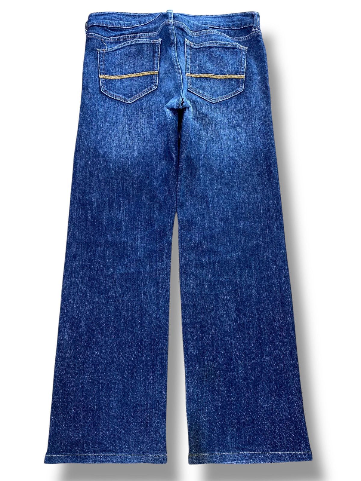 Japanese Brand Freudo Blue Wash Whiskered Style Straight Leg Jeans Size US 33 - 3 Thumbnail