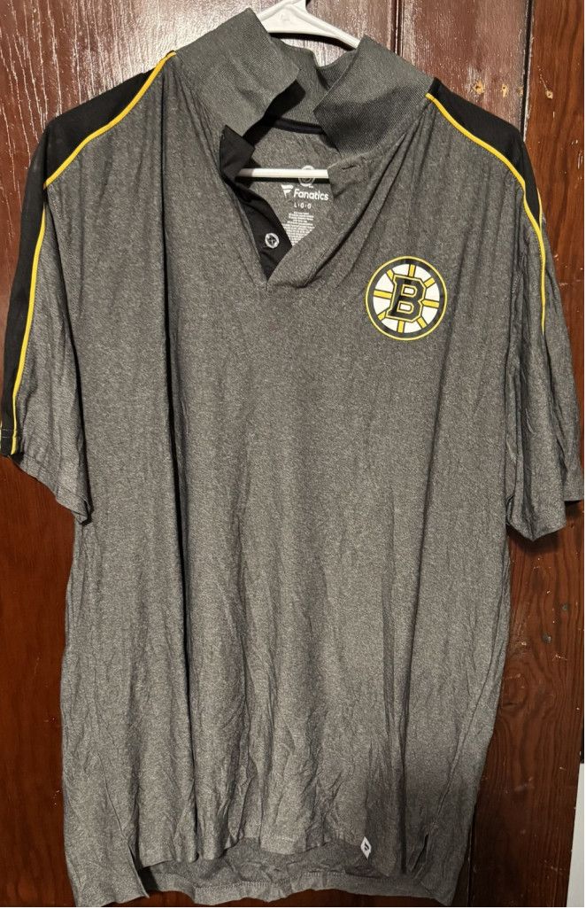 NBA Boston Bruins Fanatics Polo Shirt Gray Men's Sz L Size US L / EU 52-54 / 3 - 1 Thumbnail