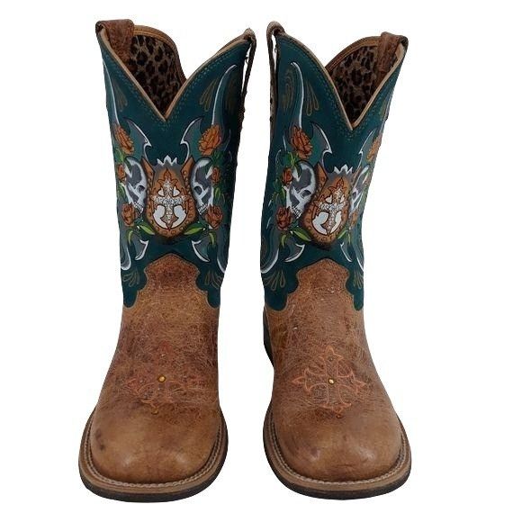 Ariat Ariat Cowboy Boots Sz 8.5 Turquoise Day Of The Dead Skull Ro Size US 8.5 / IT 38.5 - 4 Thumbnail