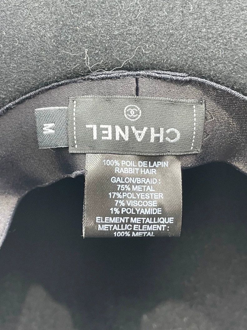 Chanel Chanel Black Irregular Hat -2505 Size ONE SIZE - 6 Thumbnail