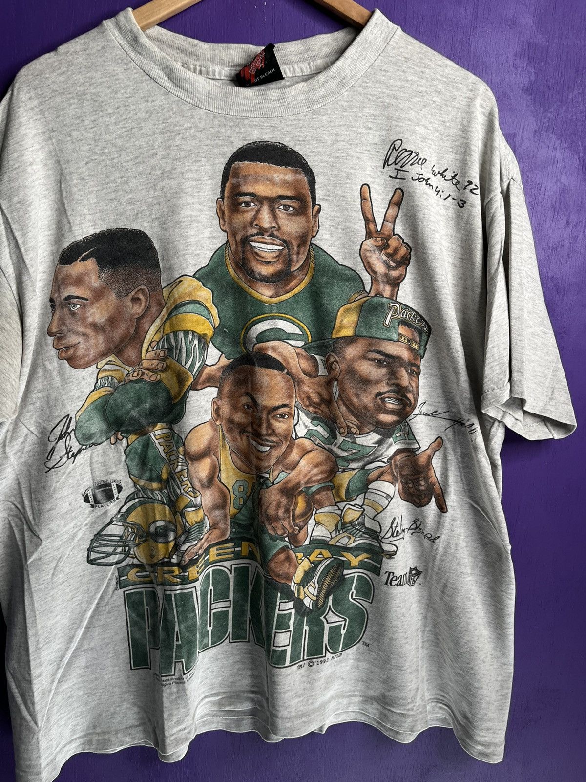 NFL × Vintage Vintage 1993 Green Bay packers star players t-shirt Size US XXL / EU 58 / 5 - 3 Thumbnail