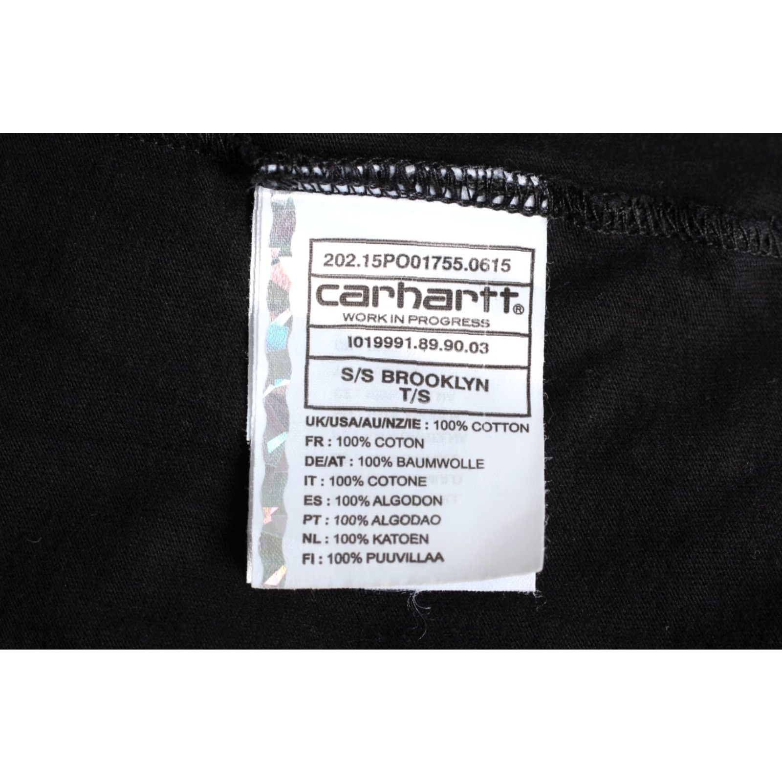 Carhartt Wip Carhartt WIP Brooklyn T-Shirt Men XL Short Sleeve Crew Neck VR3403 Black Logo Graphic Print Shirt Mens XL Black Size US XL / EU 56 / 4 - 7 Thumbnail
