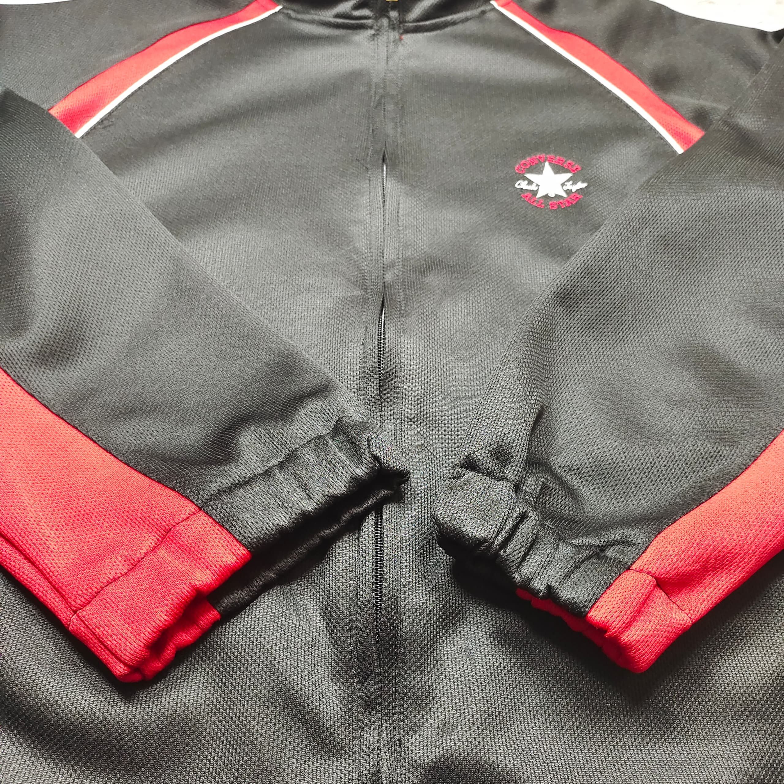 Converse Converse All Star Track Jacket, Black and Red Y2K Sportswear Size US M / EU 48-50 / 2 - 6 Thumbnail