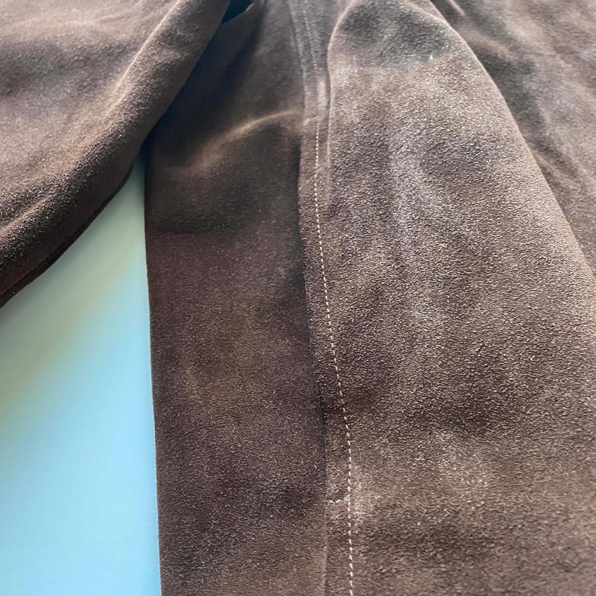 A.P.C. A.P.C. Calf Skin Suede Leather Bomber Jacket Beige Size M Size US M / EU 48-50 / 2 - 4 Thumbnail