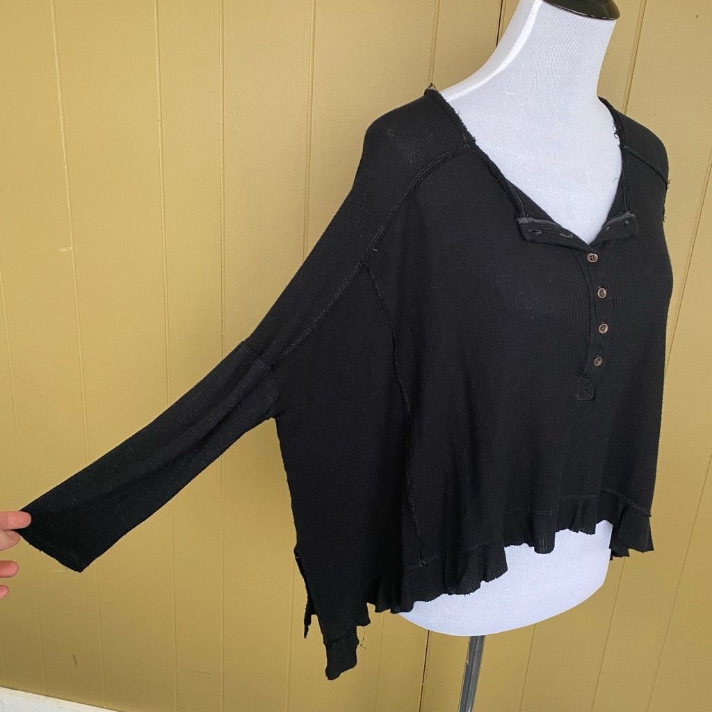 Free People Free people women XS oversize fit waffle texture long sleeve Size XS / US 0-2 / IT 36-38 - 4 Thumbnail