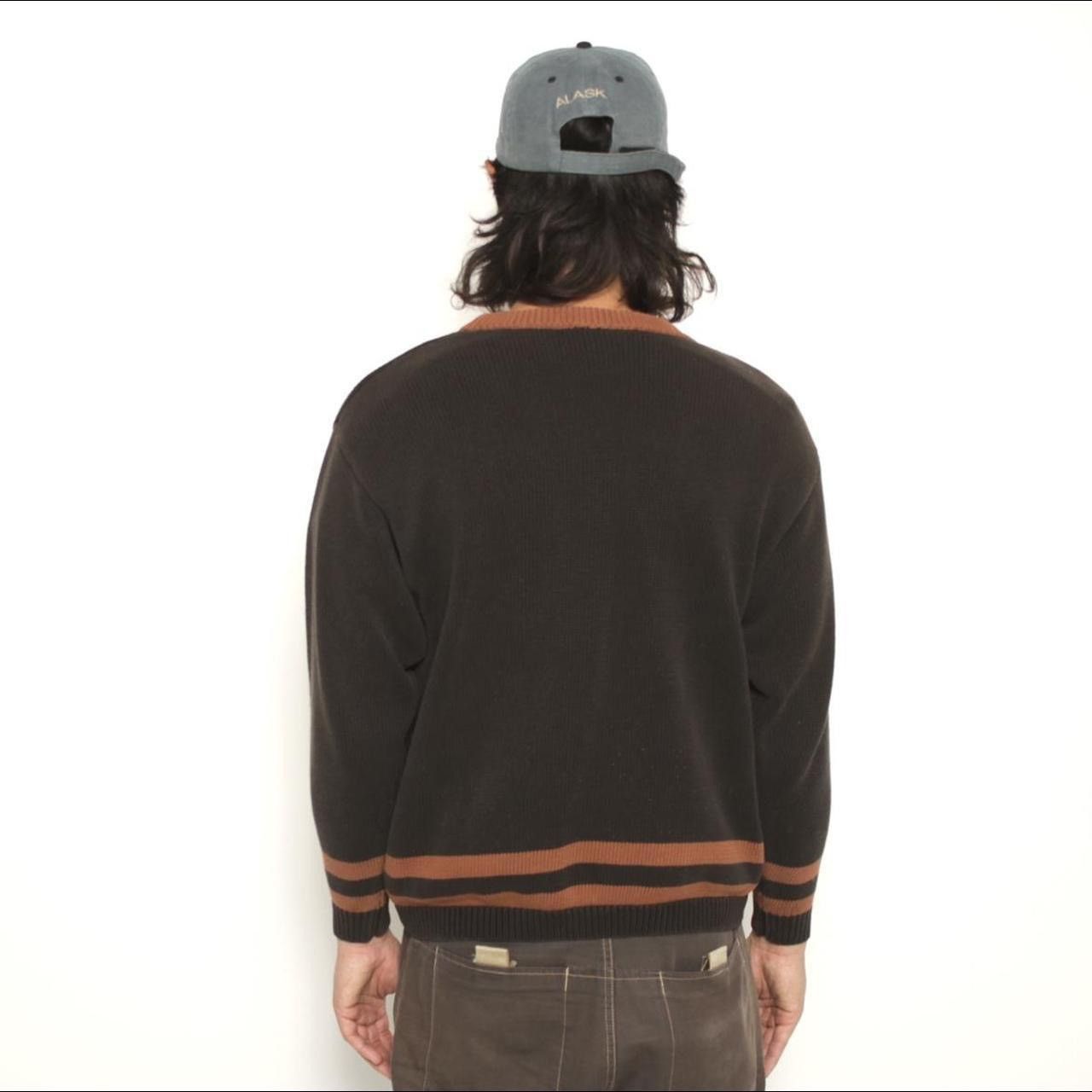 Vintage BLACK AND BROWN KNITTED BOAT GRAPHIC SWEATSHIRT BY LIZWEAR Size US L / EU 52-54 / 3 - 4 Thumbnail