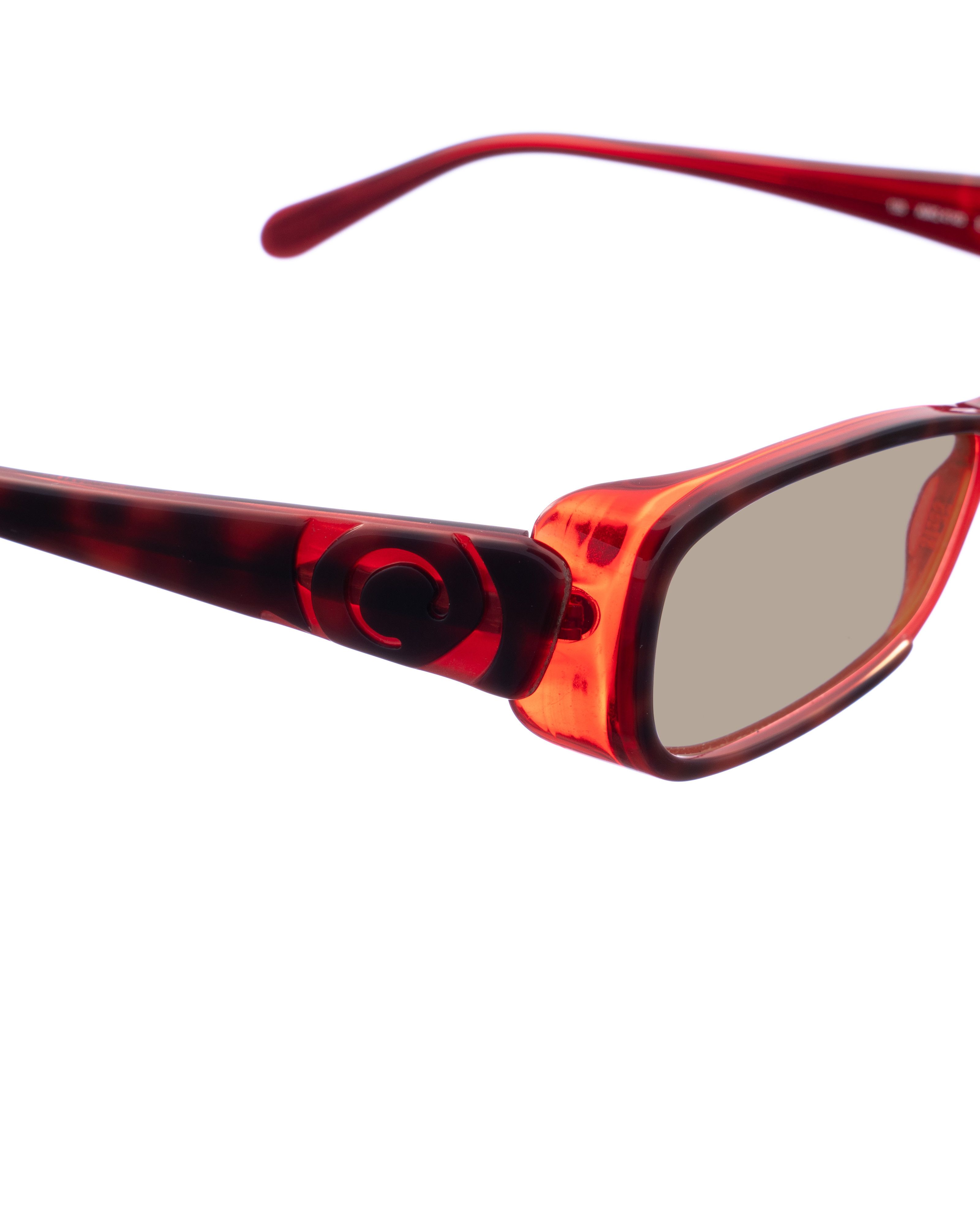 Alexander McQueen Alexander McQueen '90s Red Clear Cat-Eye Sunglasses Size ONE SIZE - 3 Thumbnail