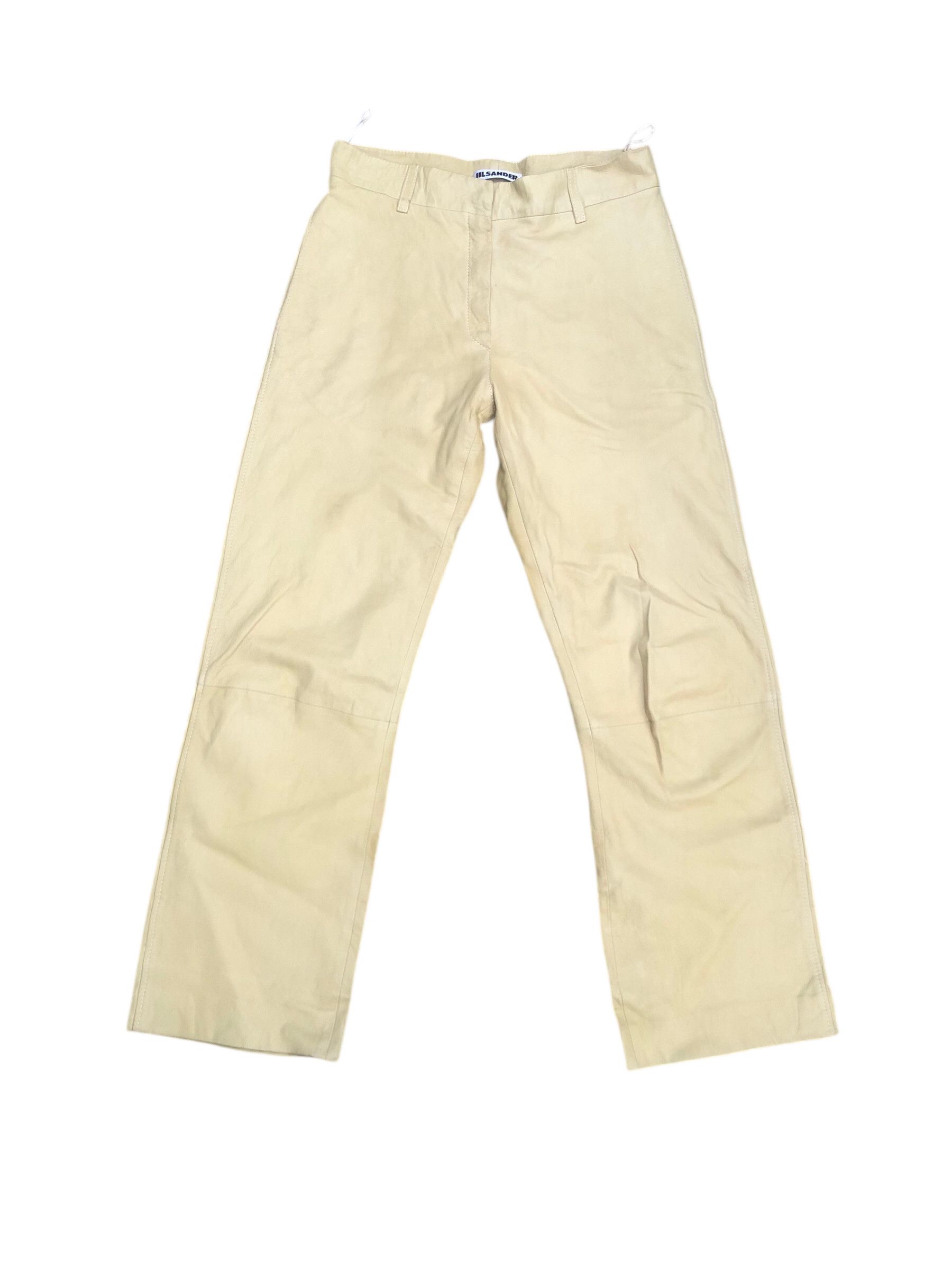 Jil Sander 🔥💯JILSANDER Designer Leather Pants Size 34 Size 34" / US 12 / IT 48 - 1 Thumbnail