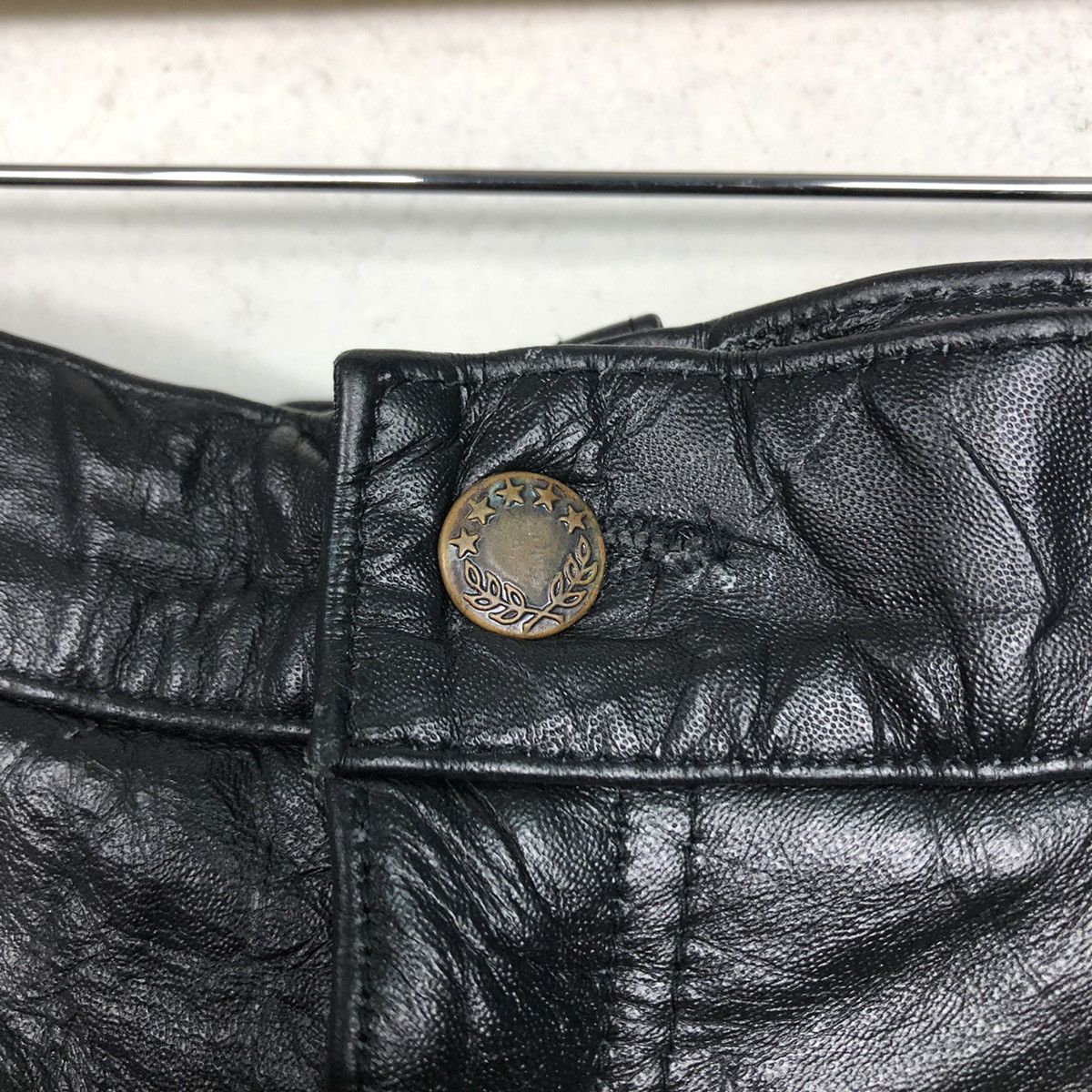 Genuine Leather 📌Vintage Short Leather Pants Horn Works Size US 44 / EU 60 - 13 Thumbnail