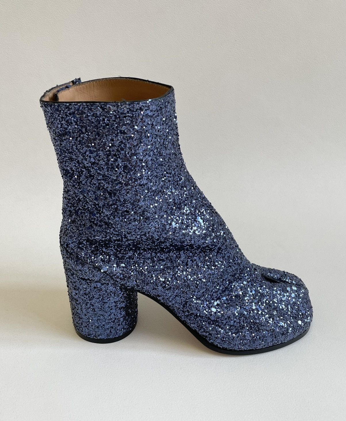 Maison Margiela Metallic Blue Glitter Tabi Boots Size US 6 / IT 36 - 7 Thumbnail