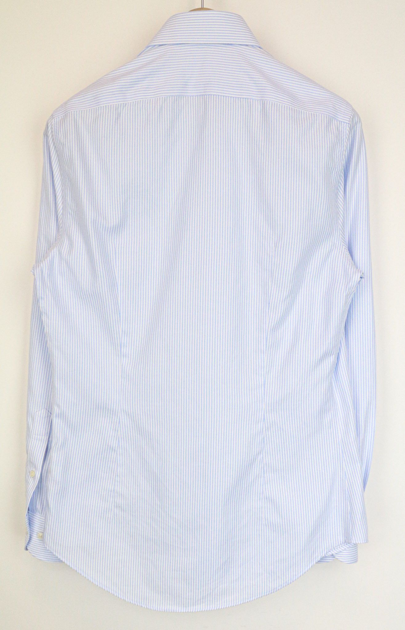 Suitsupply 37/14 1/2 Extra Slim Blue Cotton Striped Shirt 75475 Size US S / EU 44-46 / 1 - 2 Thumbnail