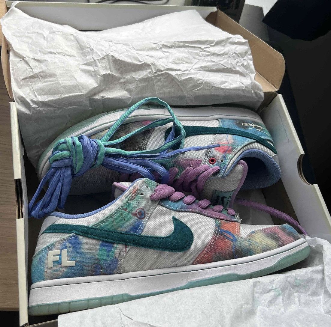 Nike Nike SB Dunk Low Futura Laboratories Bleached Size US 12.5 / EU 45-46 - 1 Thumbnail