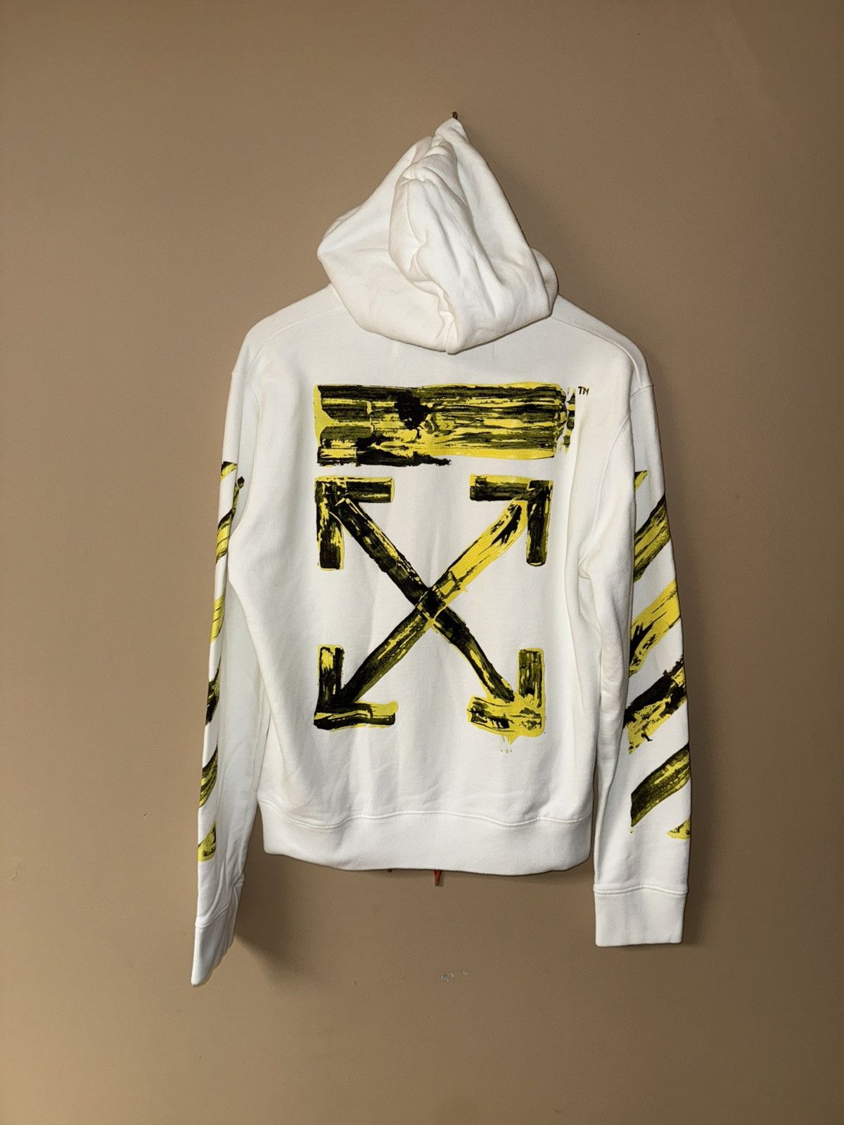 Off-White Size S - Off-White Acrylic Arrows Hoodie - White Size US S / EU 44-46 / 1 - 6 Thumbnail