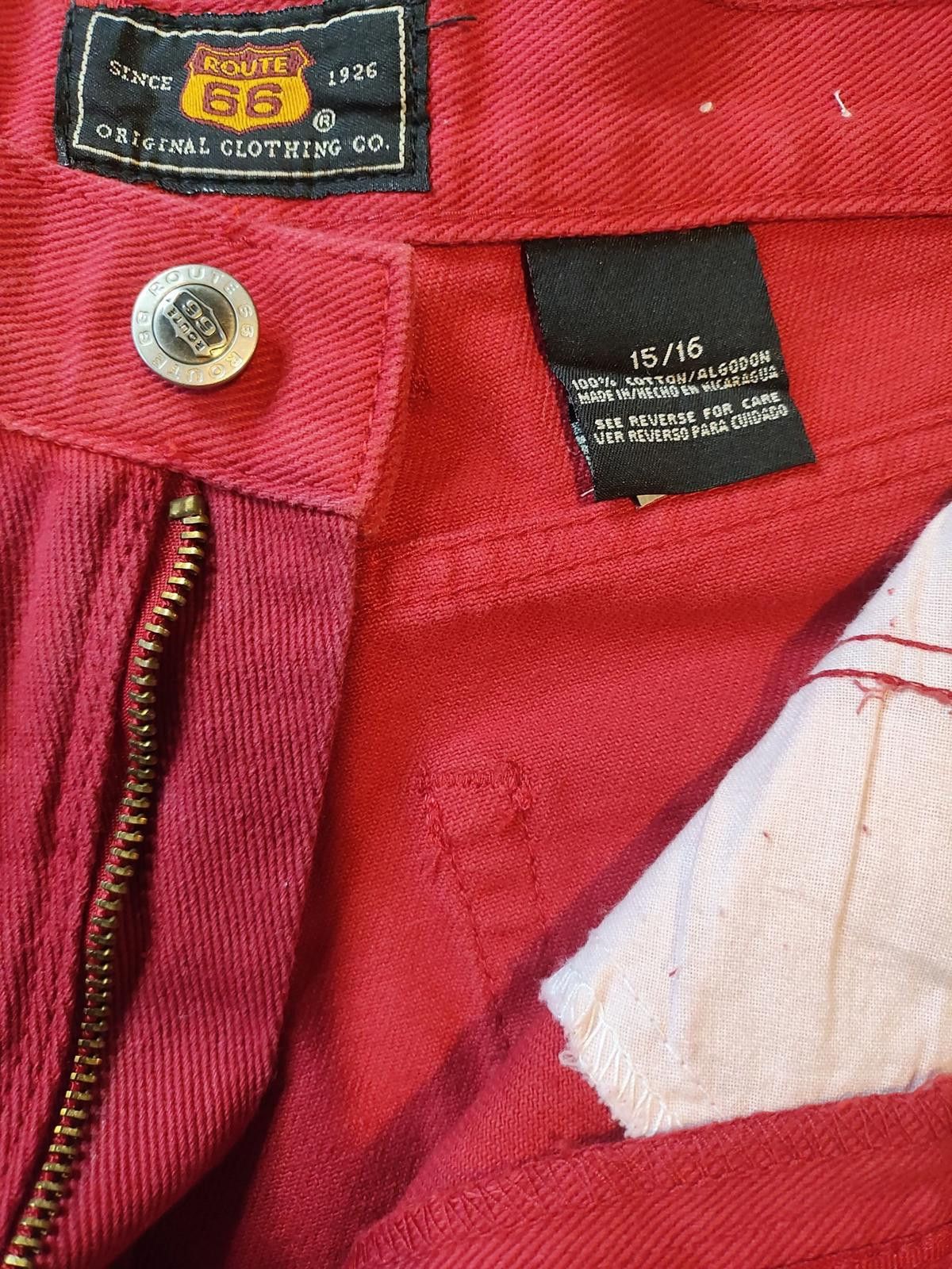 Route 66 Route 66 Red Casual Women's Pants Size 15/16 Size 38" / US 16 / IT 52 - 3 Thumbnail