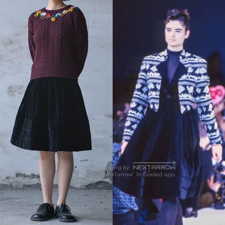 Comme des Garcons Comme Des Garcons size M Velvet Skirt Size 23" - 1 Thumbnail