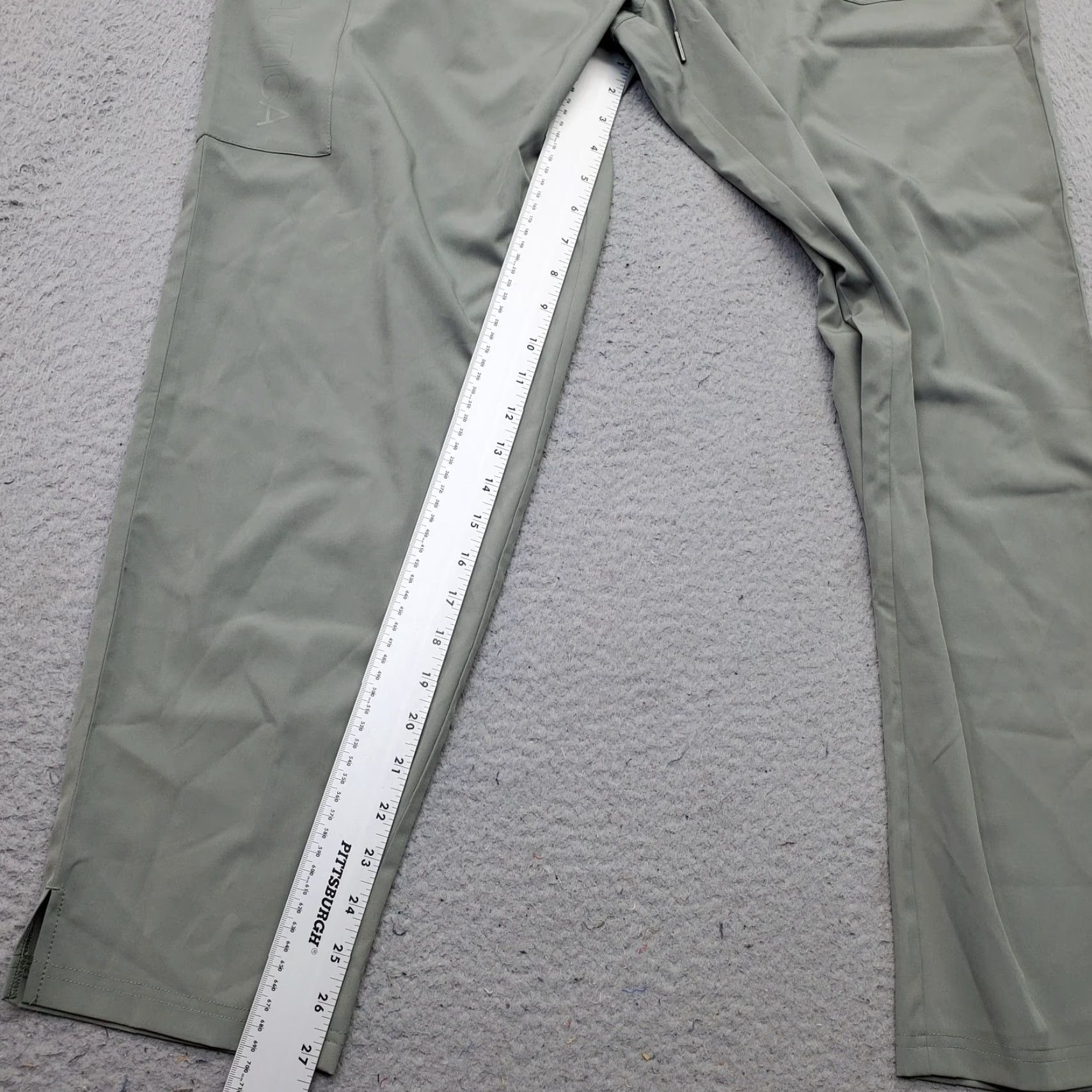 Nautica Nautica Womens XL Green Stretch Ankle Slit Elastic Waist Cargo Pocket Pants Size 40" / US 18 - 6 Thumbnail