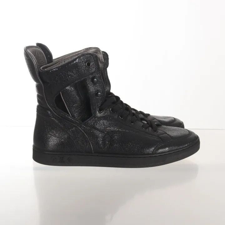 Louis Vuitton Louis Vuitton High-Top Black Sneakers -2508 Size US 5.5 / EU 38 - 2 Thumbnail