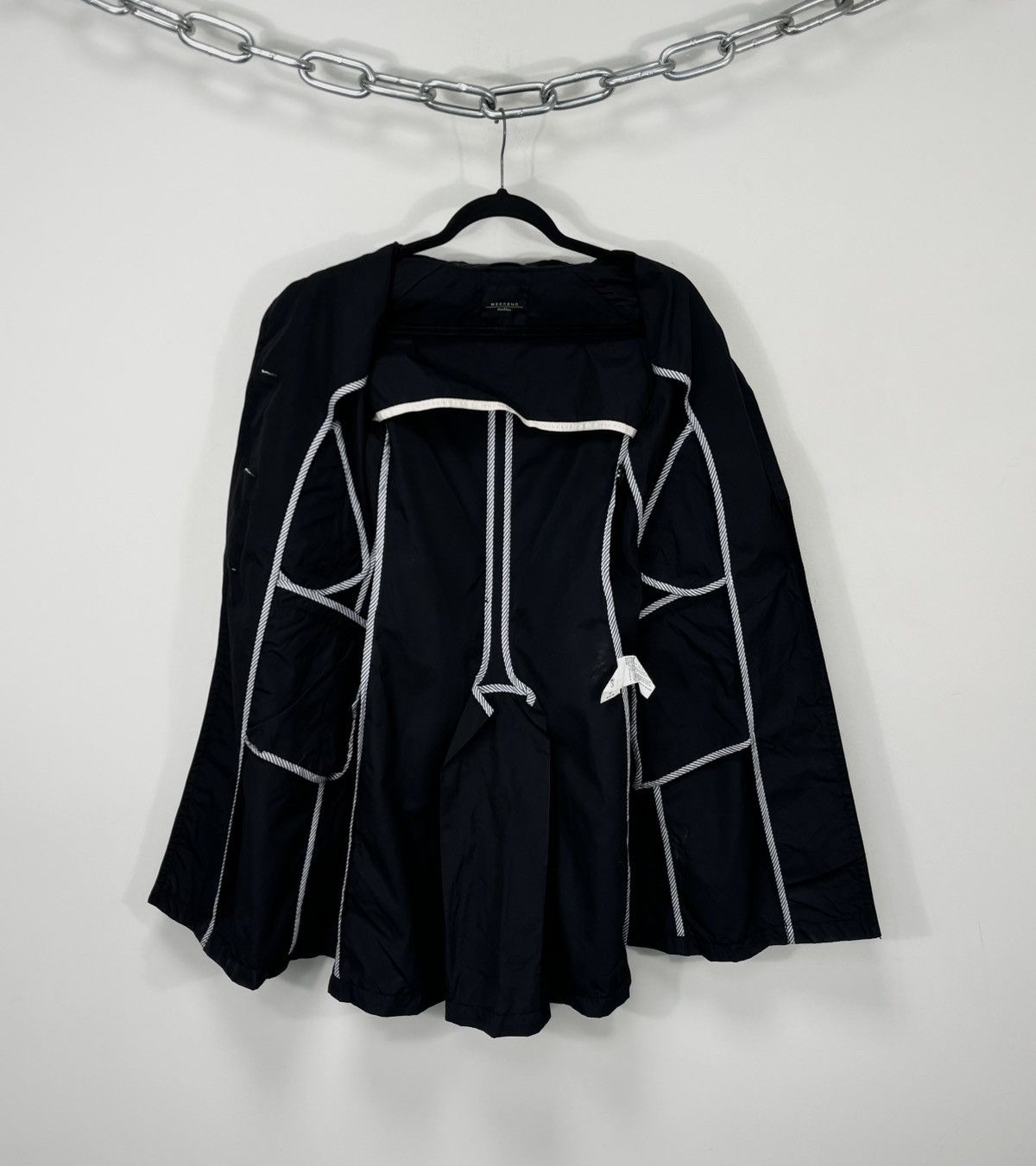 Weekend Max Mara Max Mara Weekend Women’s Black Cotton Nylon Trench Coat Size M / US 6-8 / IT 42-44 - 2 Thumbnail