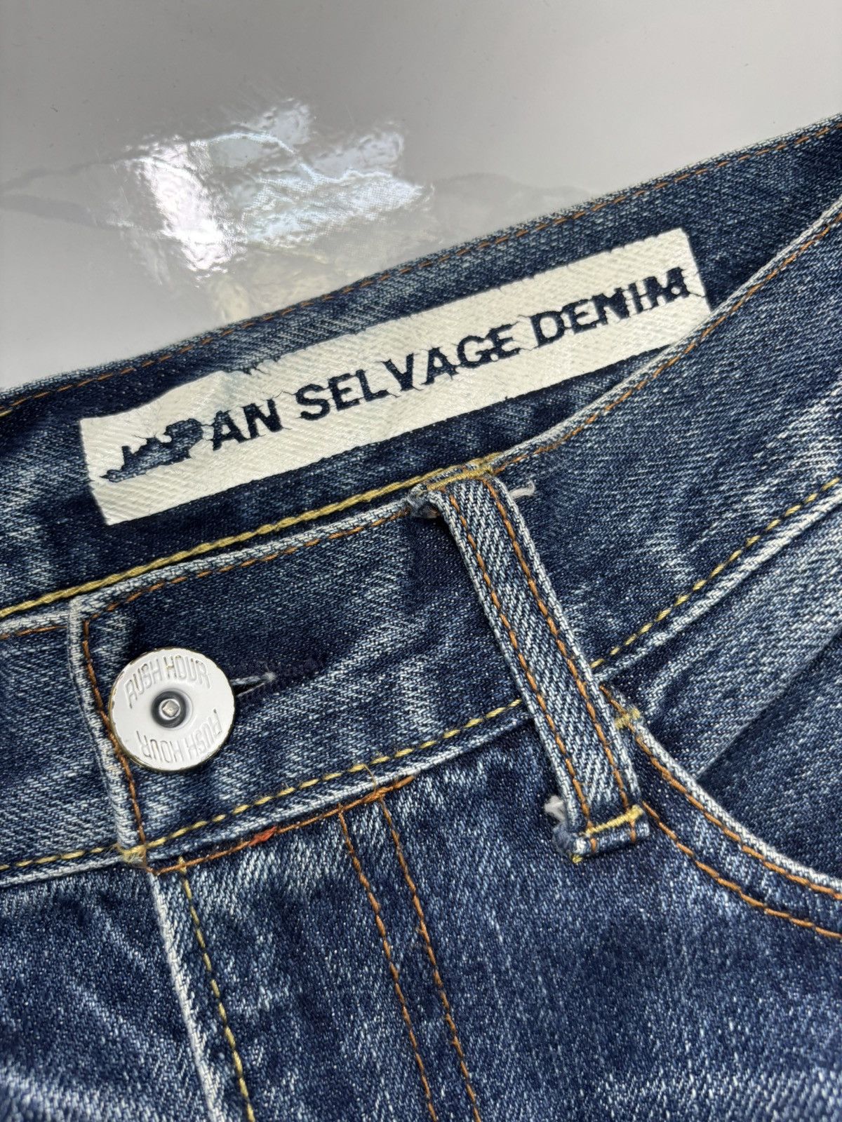 Japanese Brand Rush Hour JAPAN SELVAGE DENIM Jeans Size US 30 / EU 46 - 11 Thumbnail
