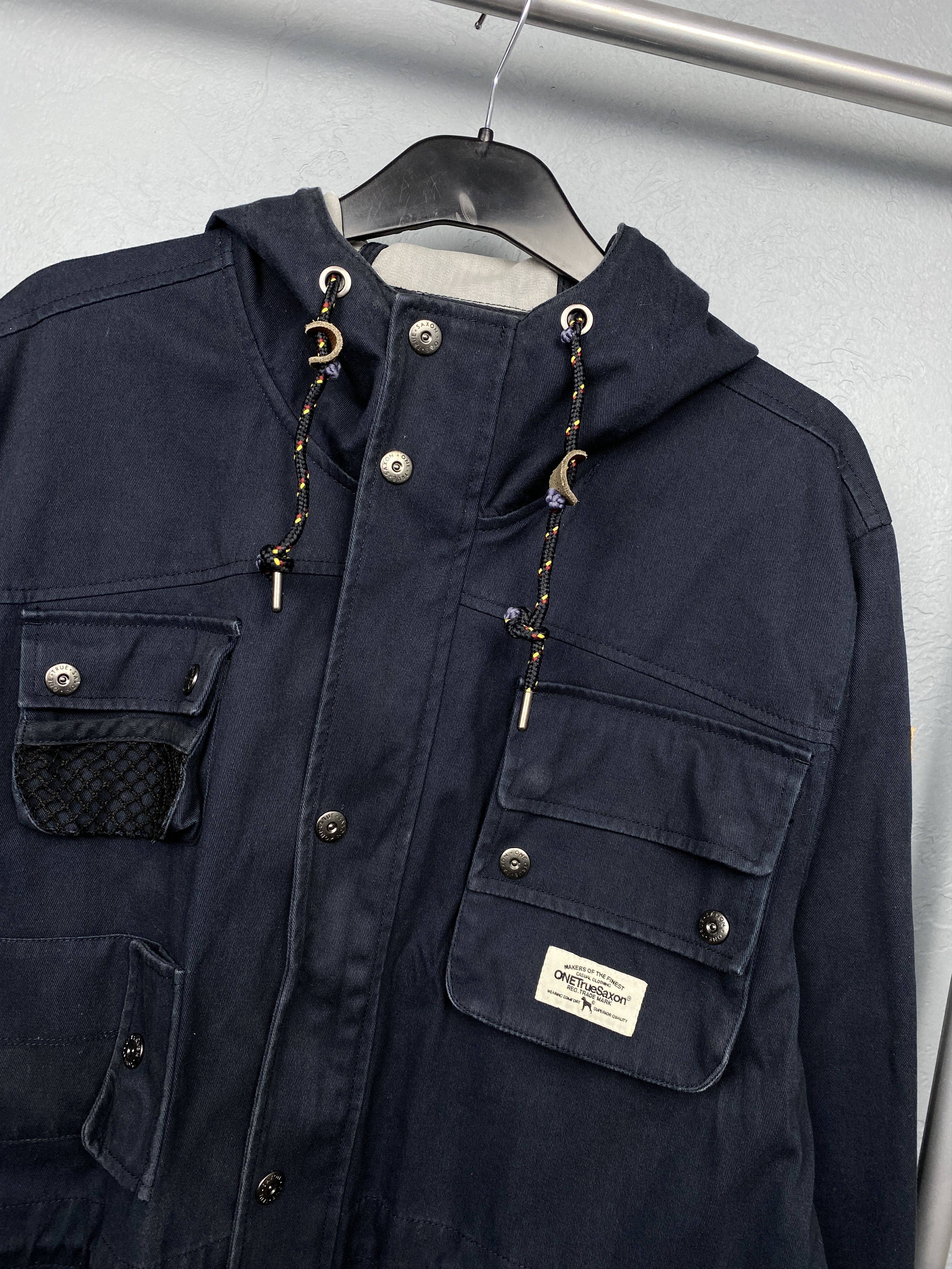 Vintage One True Saxon Vintage Mens Multi Pocket Waterproof Jacket Size US XL / EU 56 / 4 - 2 Thumbnail