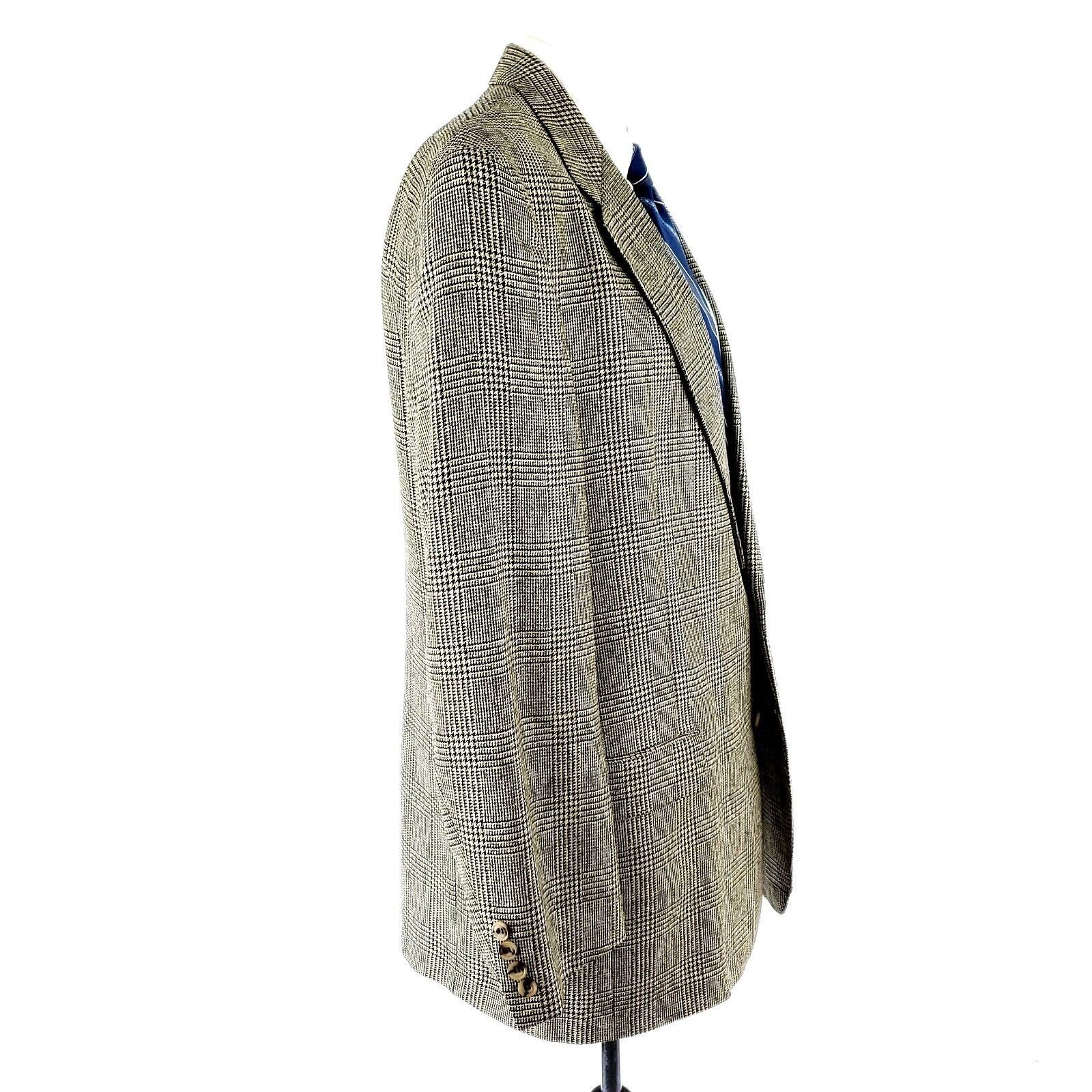 Austin Reed Austin Reed Heavy Wool 2 Button Sport Coat 44L Glen Plaid Ta Size 44L - 6 Thumbnail