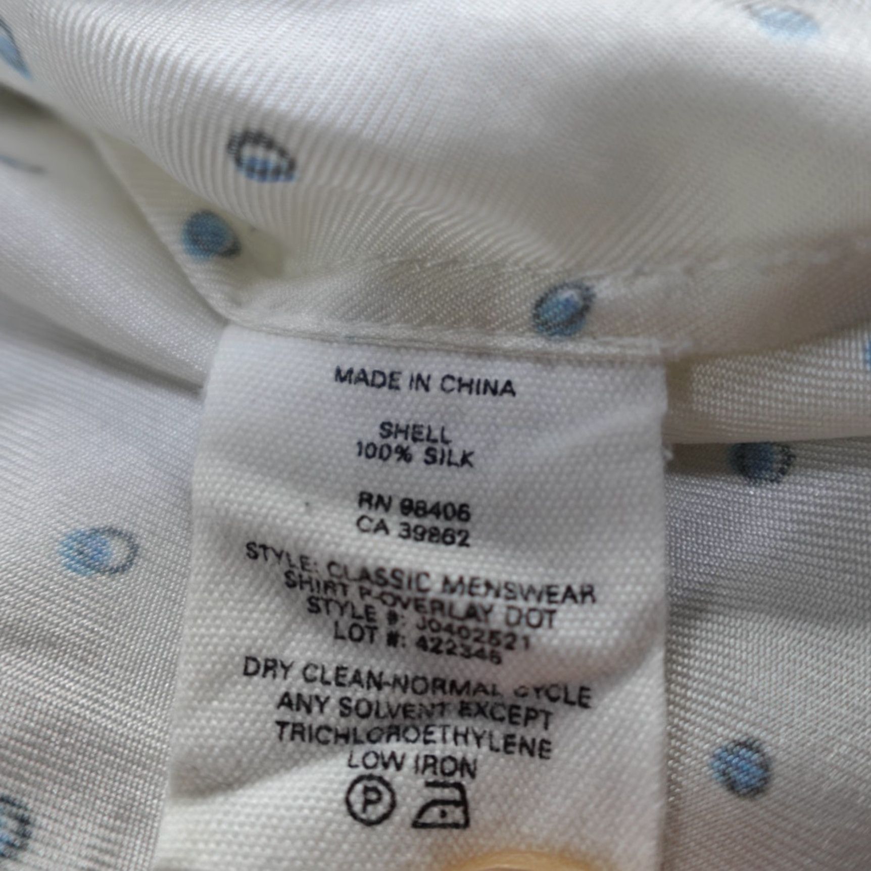 Theory Theory Womens Shirt Medium Ivory Polka Dot Silk Blouse Size M / US 6-8 / IT 42-44 - 6 Thumbnail