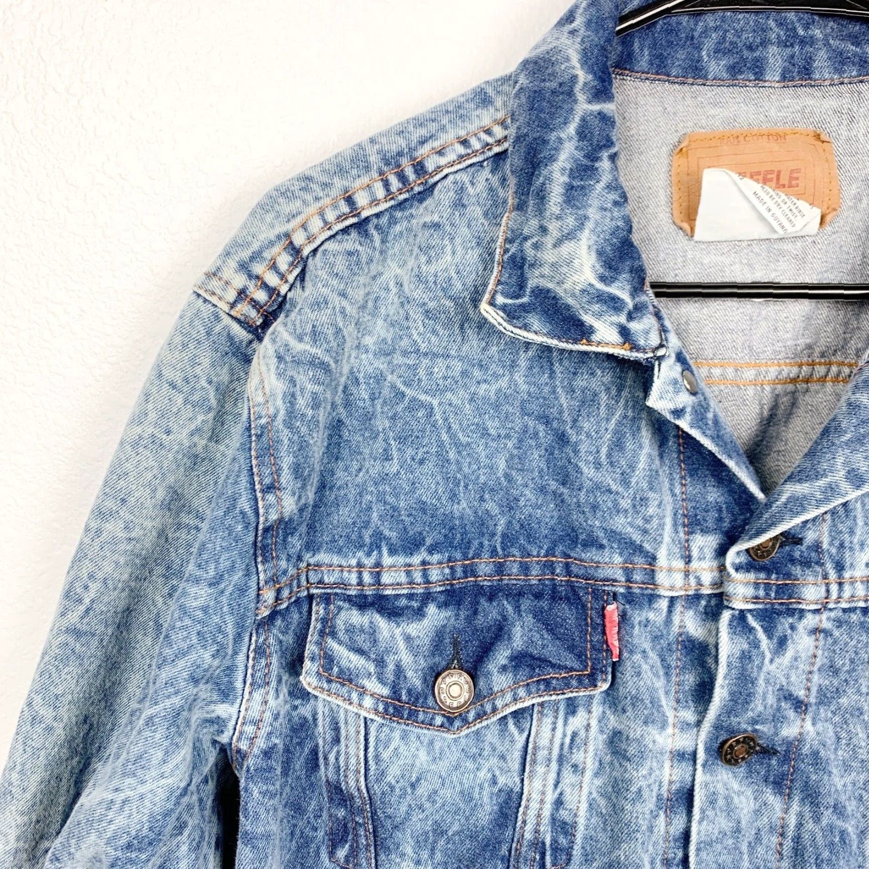 J Brand VINTAGE Raffle Denim Jacket Denim Trucker Medium Blue Men's Jacket 100% Cotton/Denim, 80s-90s Style Size US 31 - 2 Thumbnail