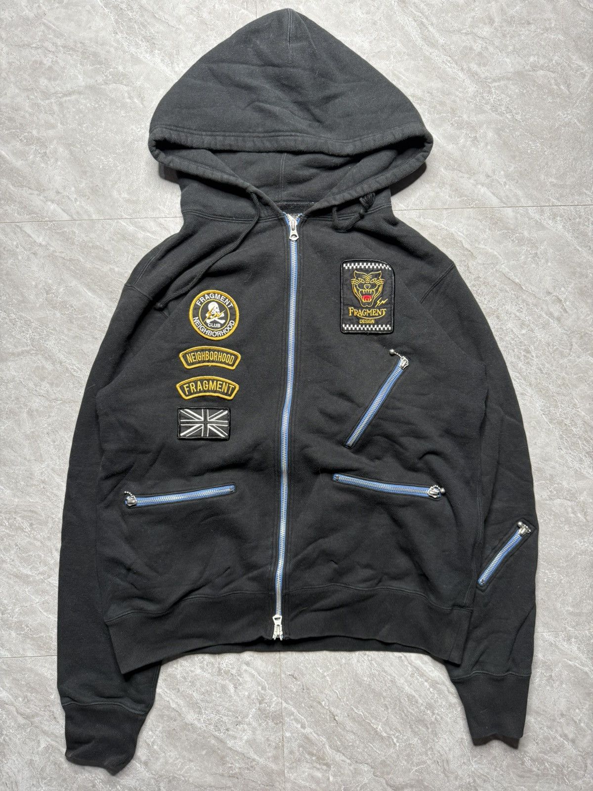 Neighborhood Neighborhood x Fragment A/W 09 Biker Club Hooded Jacket Size US XL / EU 56 / 4 - 1 Thumbnail