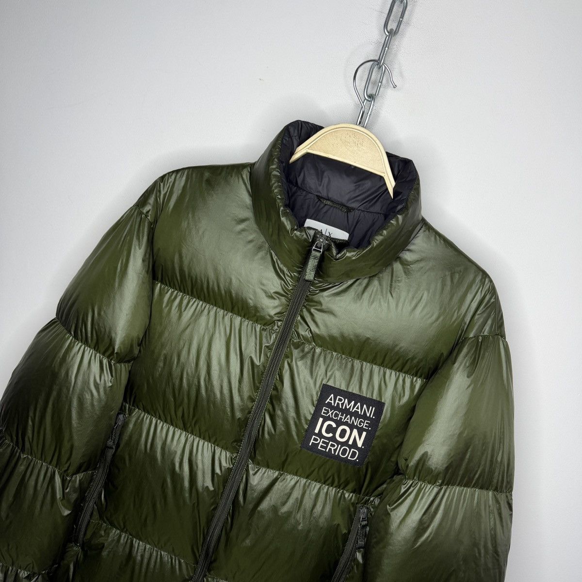 Emporio Armani Armani Icon Period Puffer Down Green Jacket Size US M / EU 48-50 / 2 - 4 Thumbnail