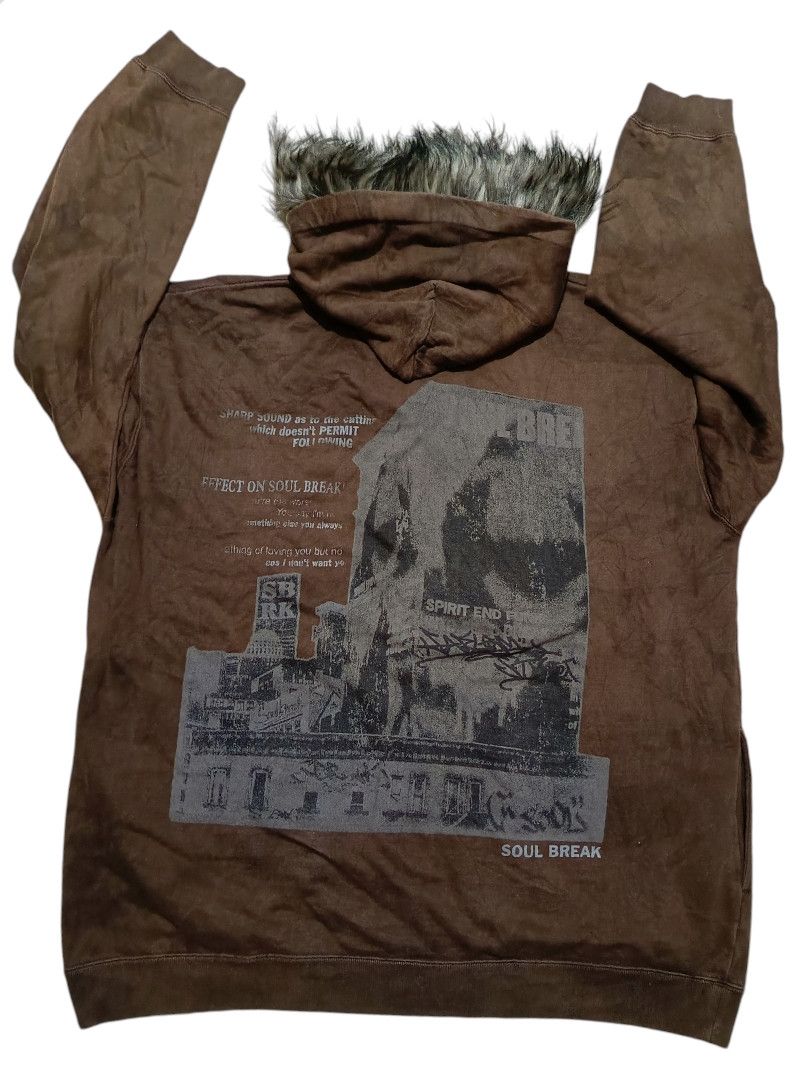 Japanese Brand Vintage SOUL BREAK Distressed Hoodie Poem Cross Chrome Size US XXL / EU 58 / 5 - 2 Thumbnail