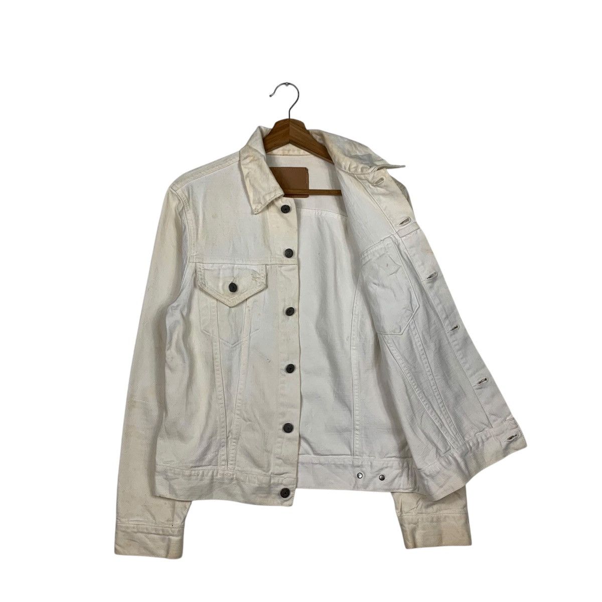 Japanese Brand DOMINGO SPELLBOUND Type 3 White Denim Jacket #2096-C91 Size US M / EU 48-50 / 2 - 9 Thumbnail