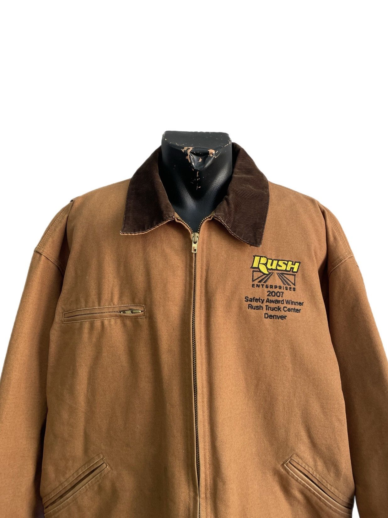 Carhartt Corner Stone Brown Workwear Jacket carhartt Embroidered y2k Size US L / EU 52-54 / 3 - 2 Thumbnail