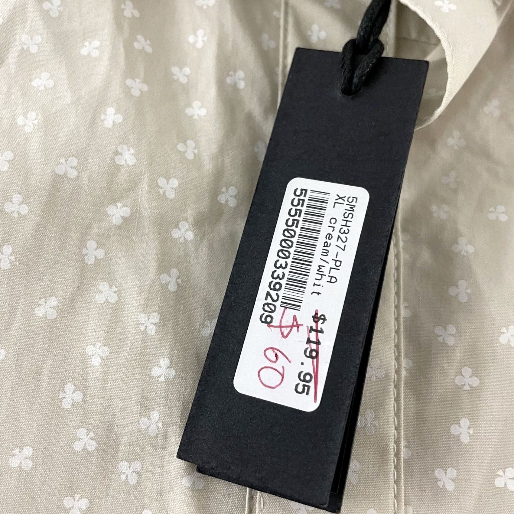 Nique Nique Beige Button-Up Long Sleeve Shirt XL Regular Cotton Men's Size US XL / EU 56 / 4 - 4 Thumbnail