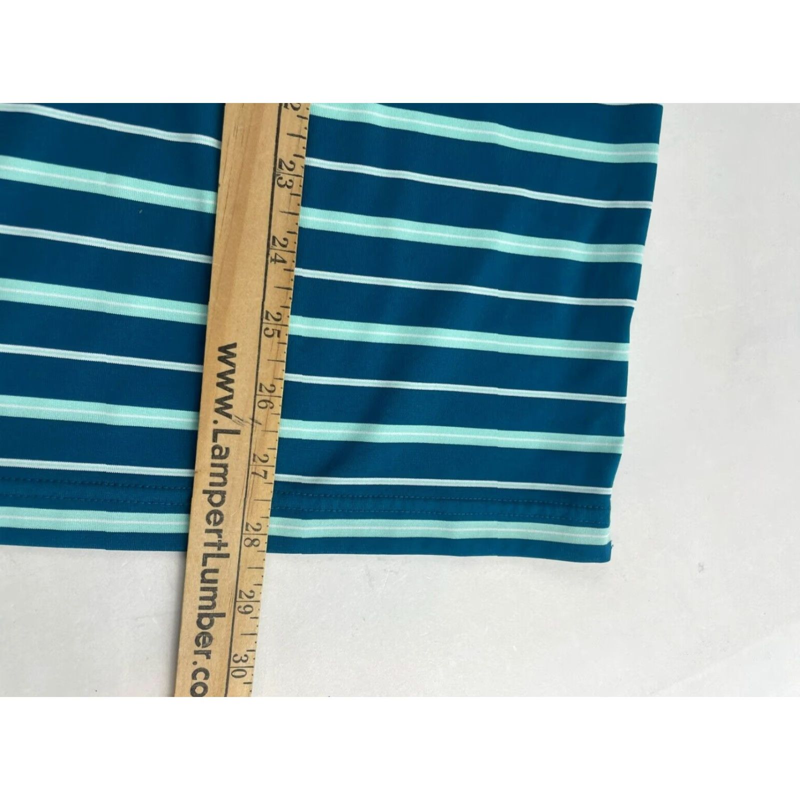 Vintage Walter Hagen Polo Shirt Men L Turquoise Teal Golf Striped Short Slv Polo Size US L / EU 52-54 / 3 - 5 Thumbnail