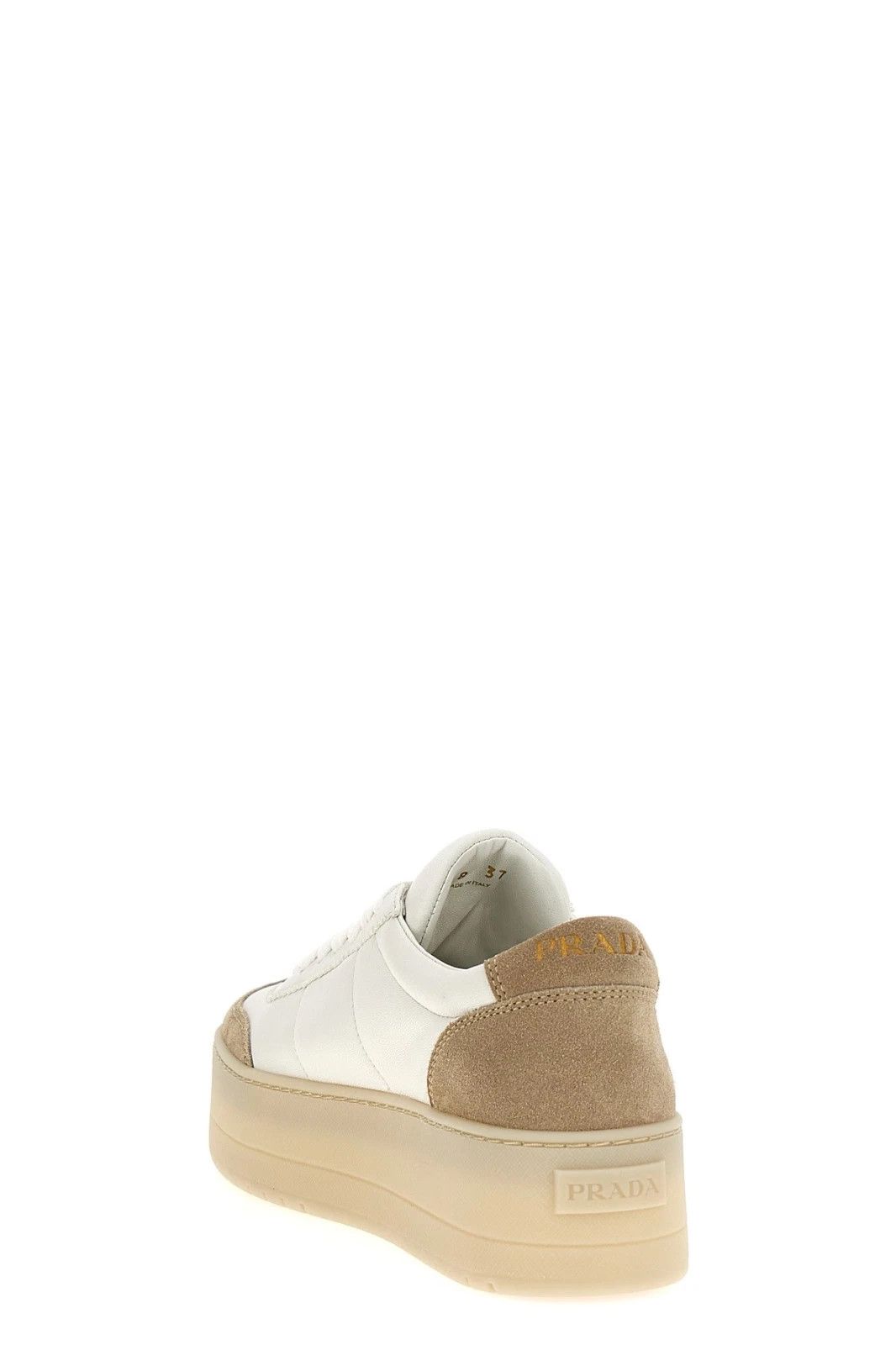 Prada PRADA Downtown Beige Leather Sneakers New Authentic Size US 9 / IT 39 - 3 Thumbnail