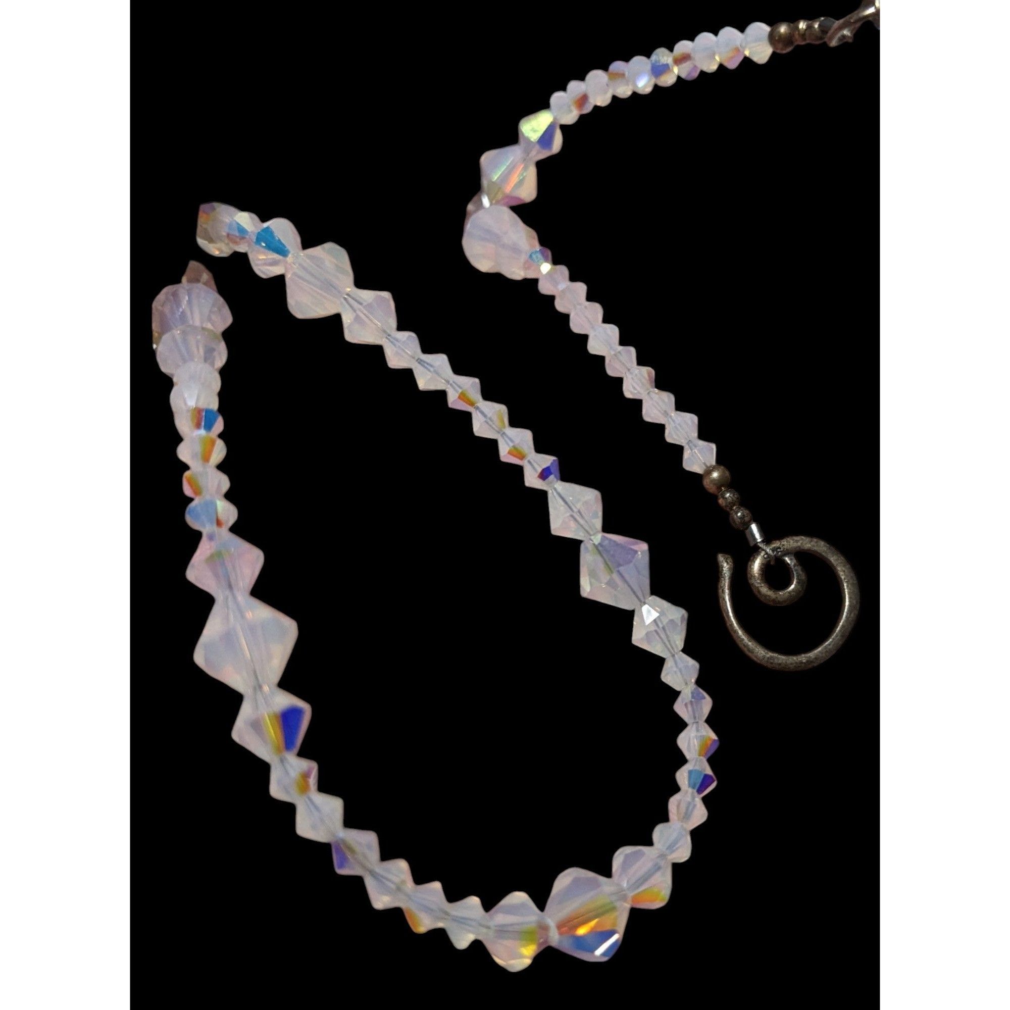 Other Whimsical Sterling Aurora Borealis Glass Necklace Size ONE SIZE - 5 Thumbnail