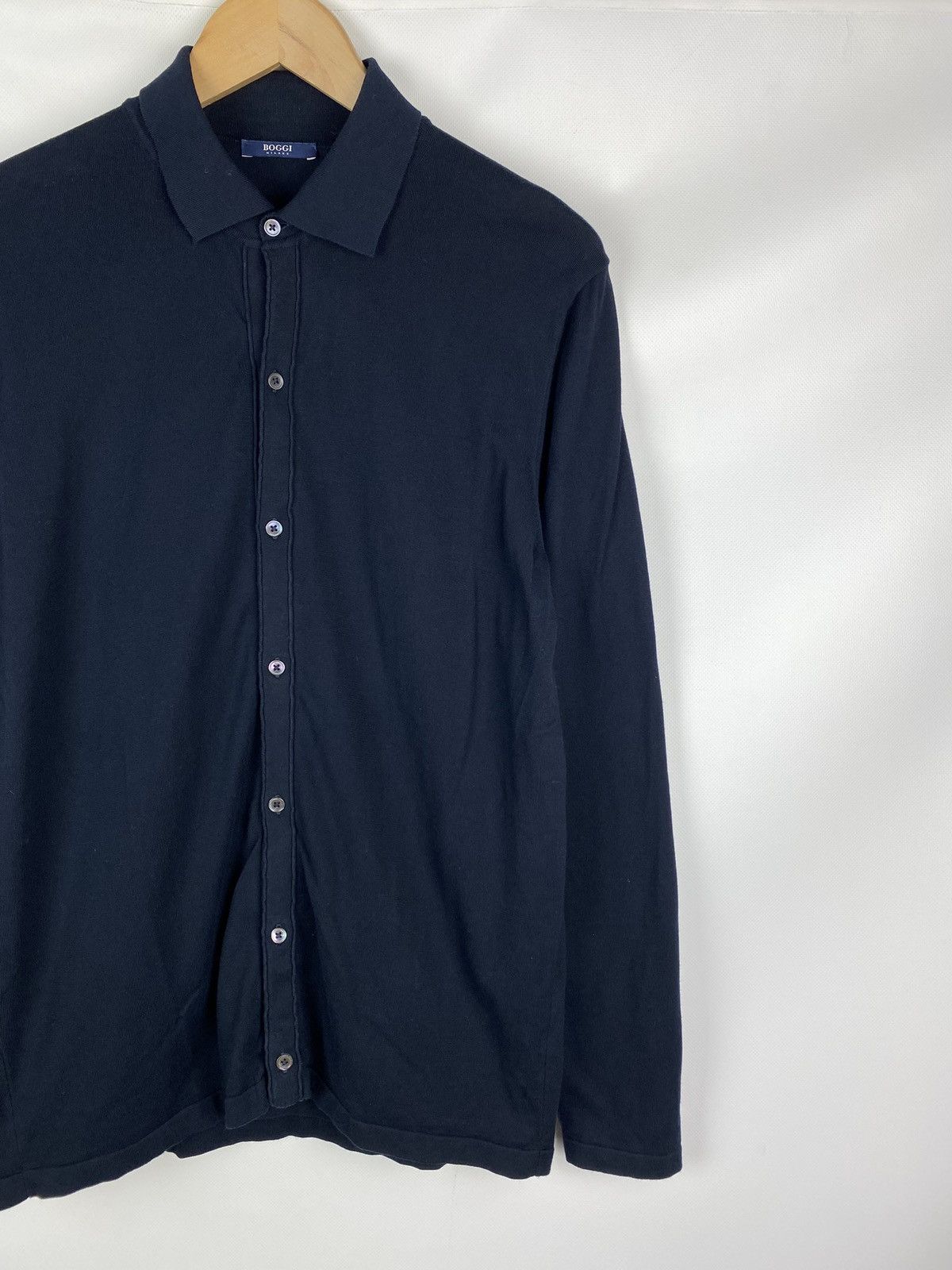 Boggi Boggi Milano men’s long sleeve button up shirt knitwear Size US L / EU 52-54 / 3 - 3 Thumbnail